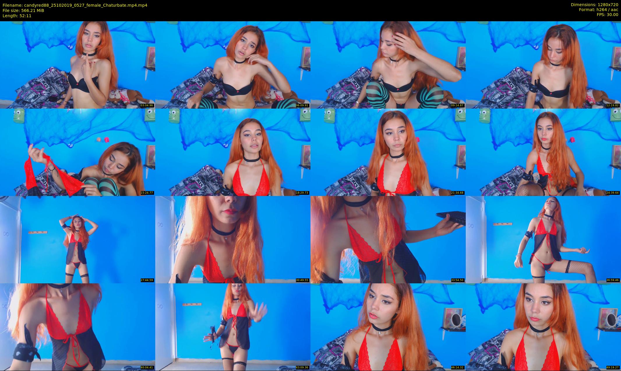 candyred88 — 53 minute Chaturbate female cam show recording, 720p, Oct 25, 2019