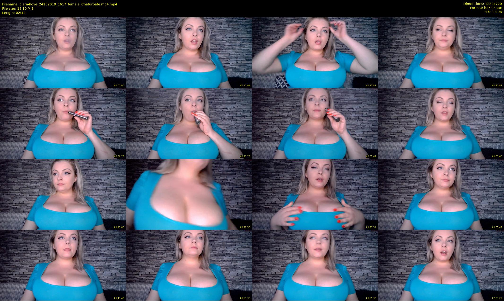 clara4love — 3 minute Chaturbate female cam show recording, 720p, Oct 24, 2019