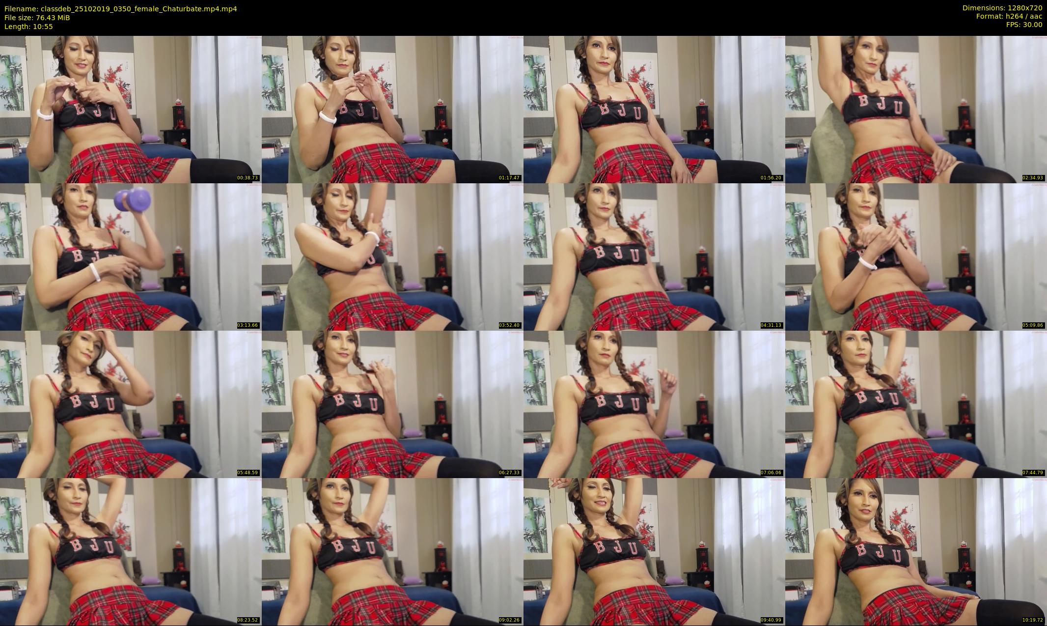 classdeb — 11 minute Chaturbate female cam show recording, 720p, Oct 25, 2019