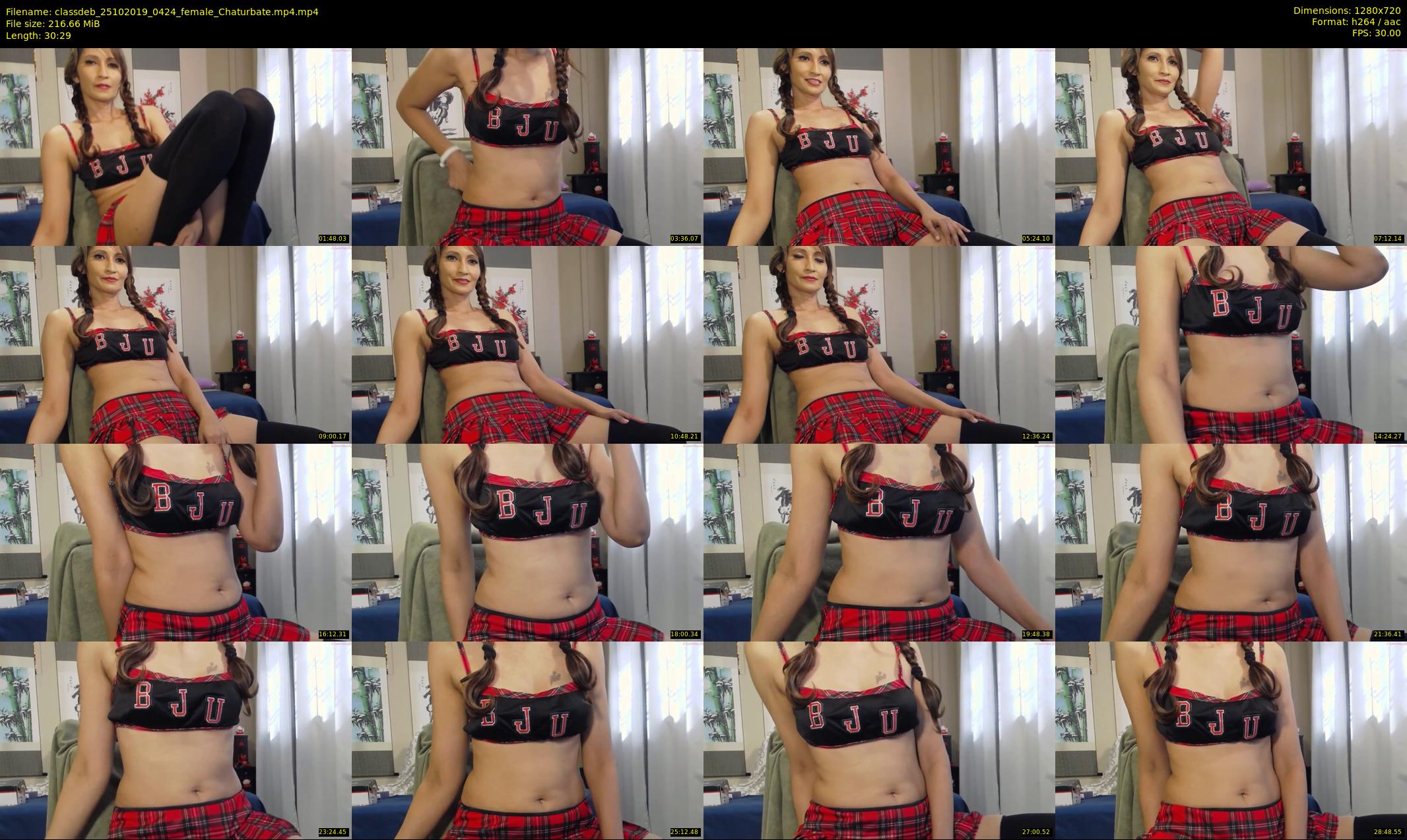 classdeb — 31 minute Chaturbate female cam show recording, 720p, Oct 25, 2019