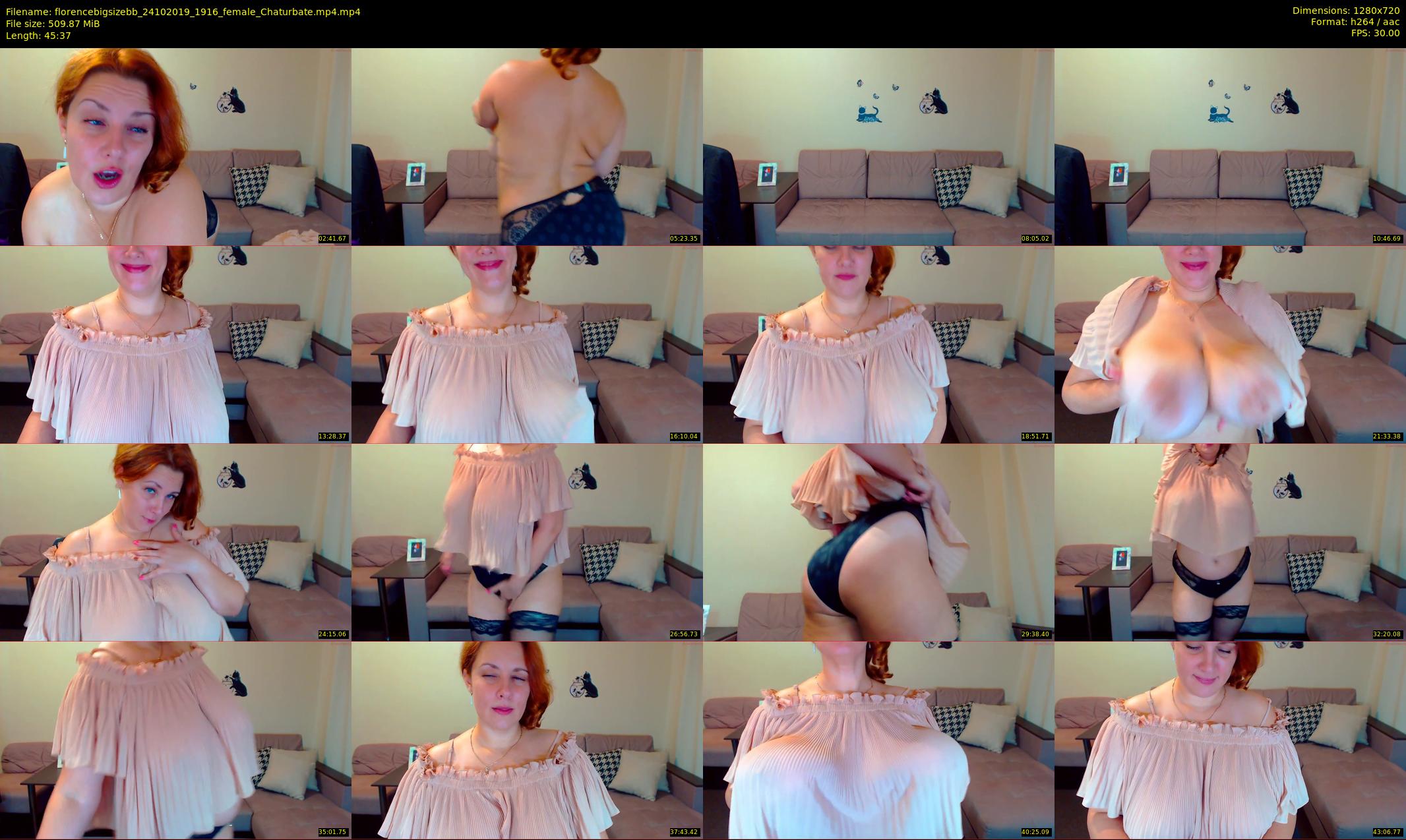 florencebigsizebb — 46 minute Chaturbate female cam show recording, 720p, Oct 24, 2019