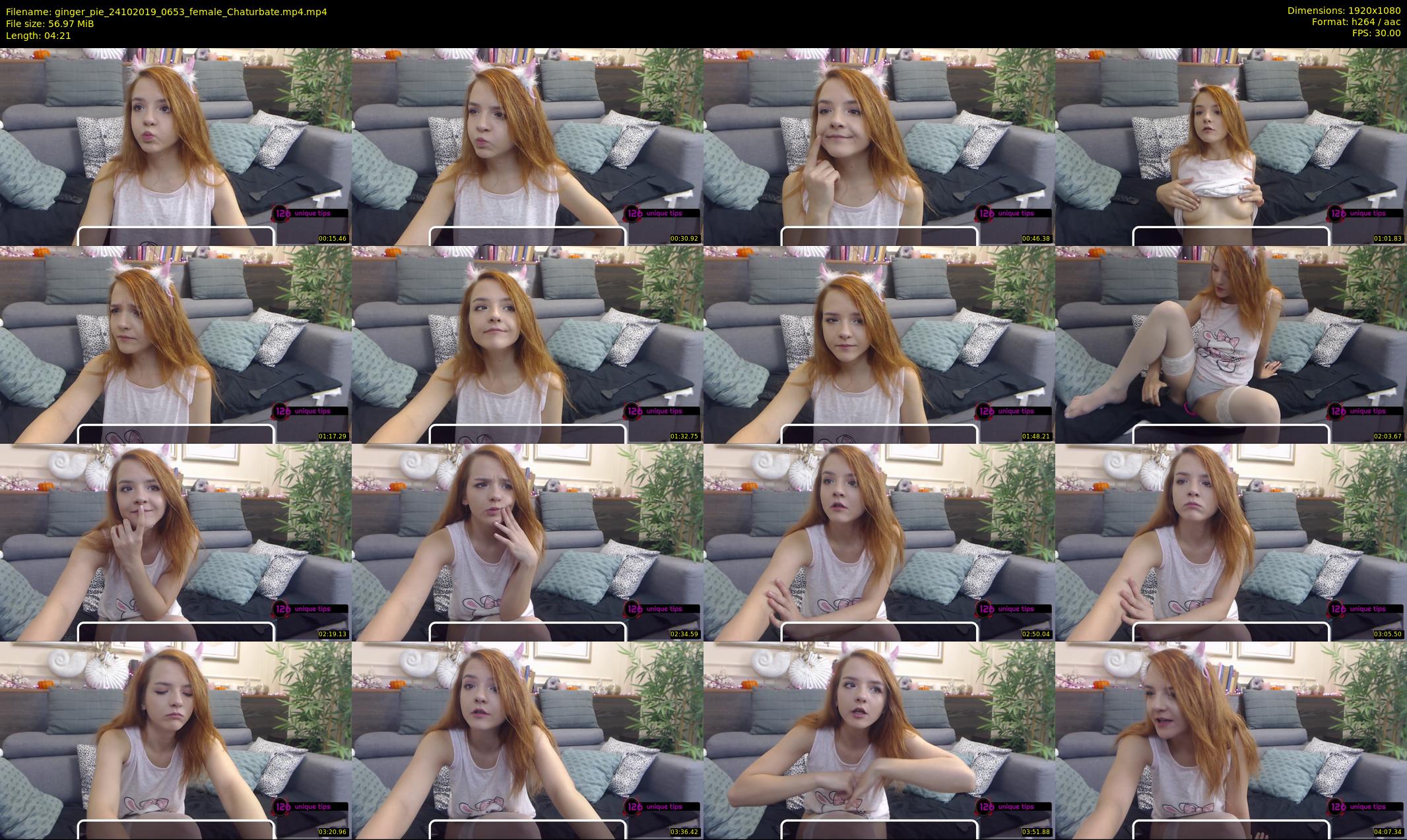 ginger_pie — 5 minute Chaturbate female cam show recording, 1080p, Oct 24, 2019
