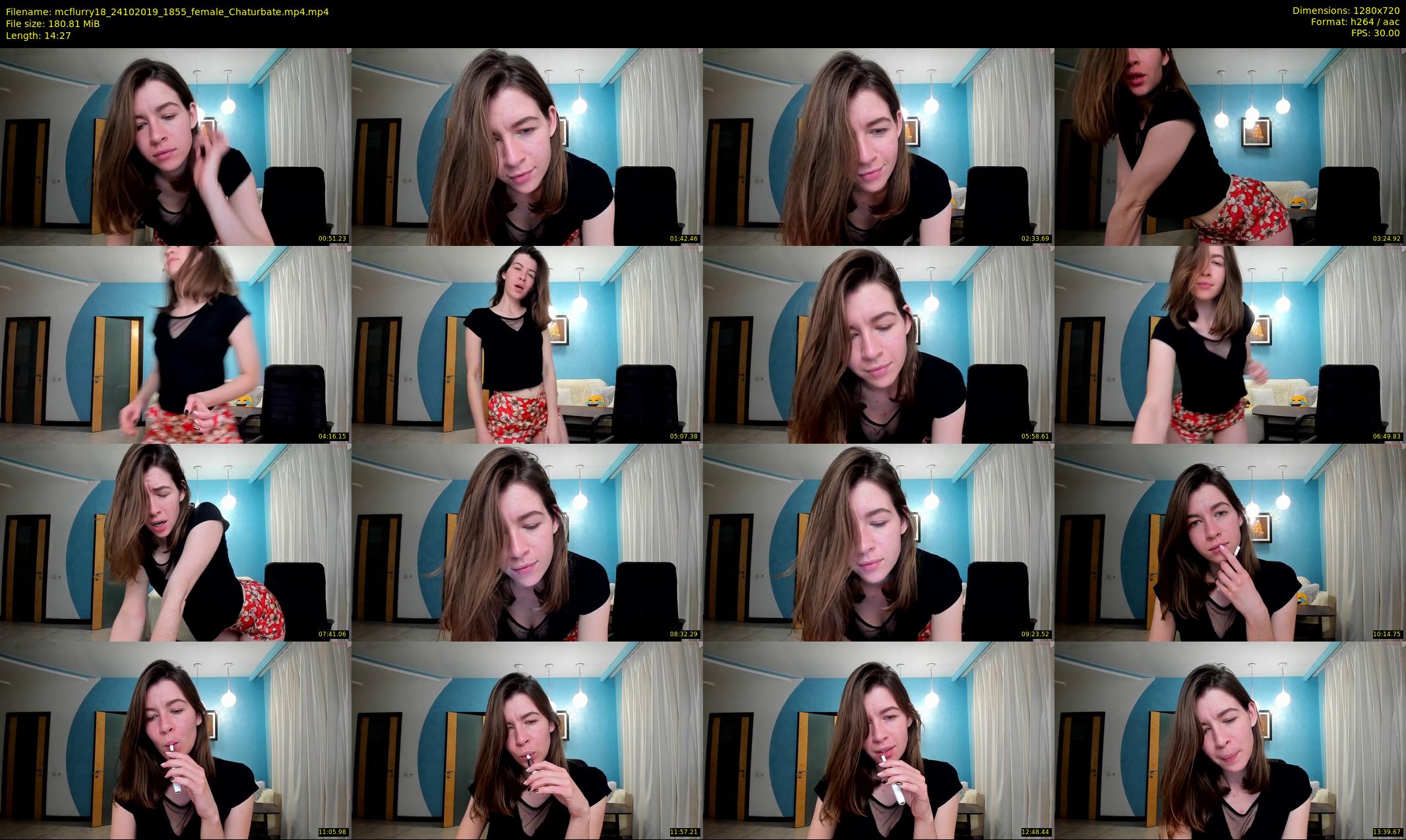 mcflurry18 — 15 minute Chaturbate female cam show recording, 720p, Oct 24, 2019