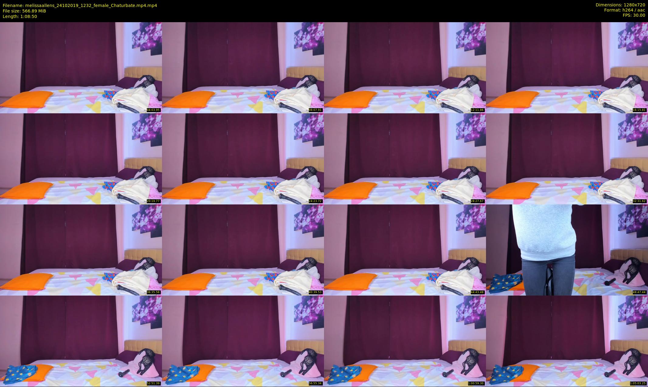 melissaallens — 69 minute Chaturbate female cam show recording, 720p, Oct 24, 2019