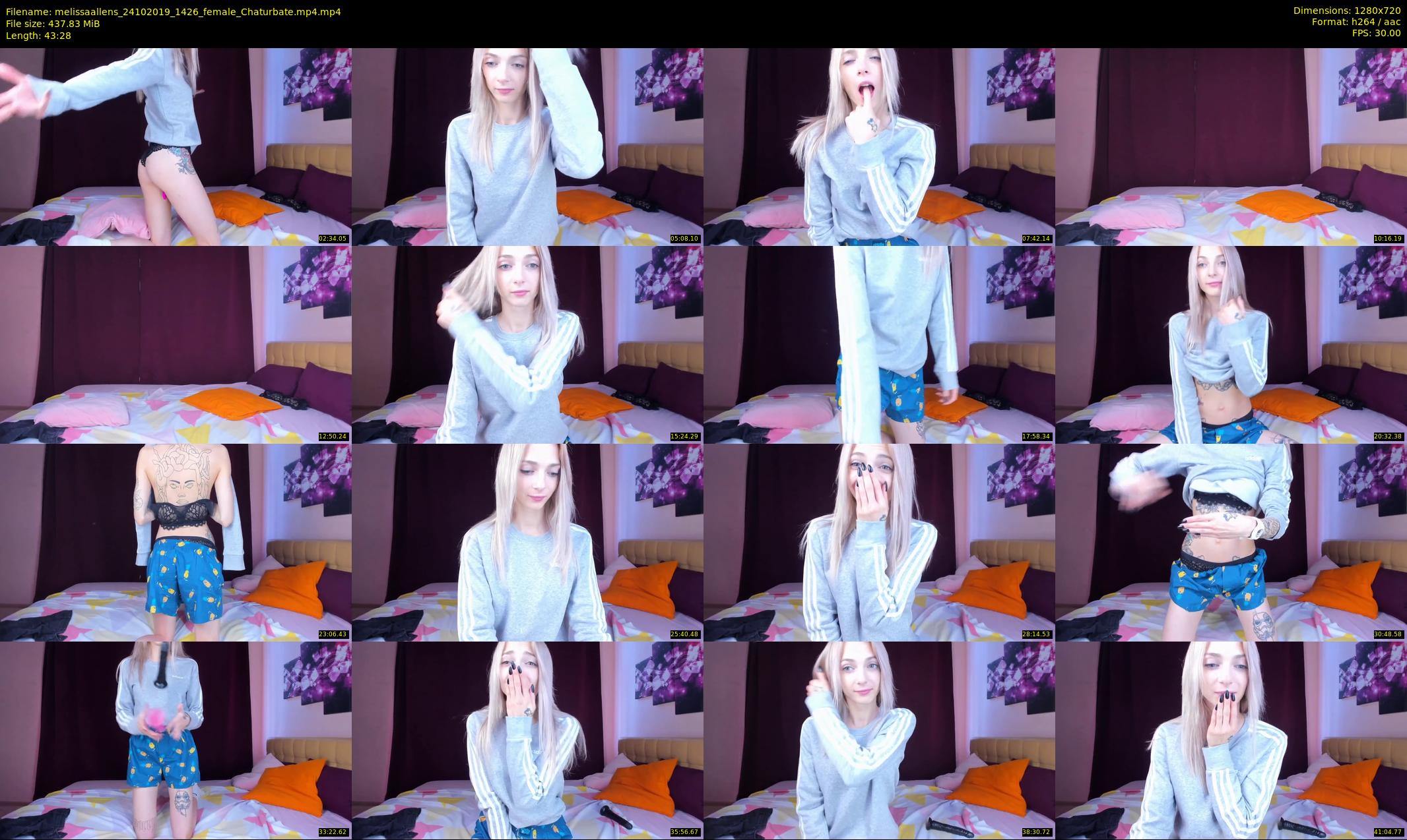 melissaallens — 44 minute Chaturbate female cam show recording, 720p, Oct 24, 2019