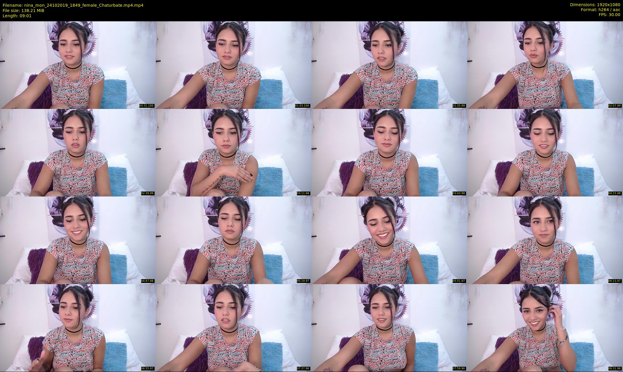 nina_mon — 10 minute Chaturbate female cam show recording, 1080p, Oct 24, 2019