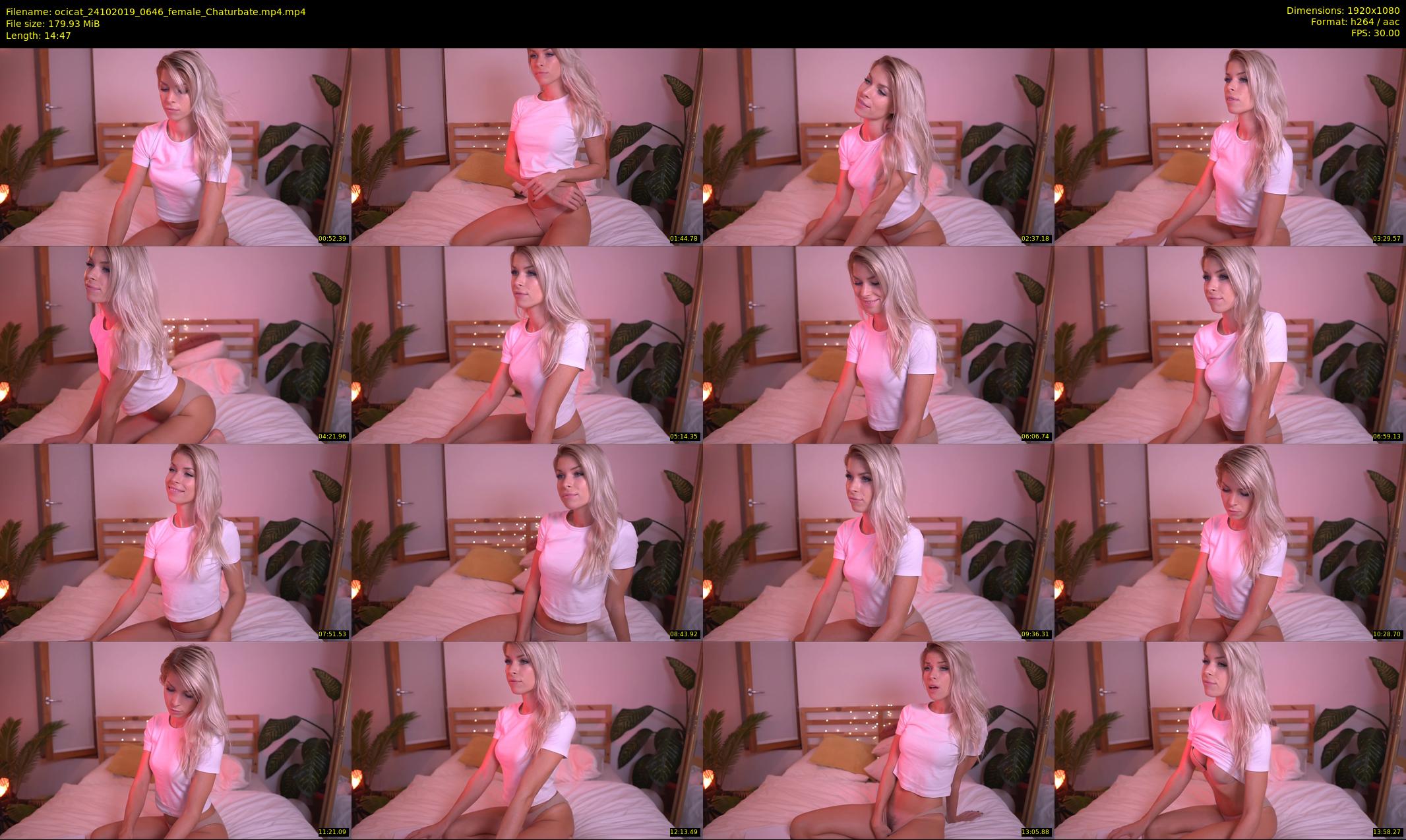 ocicat — 15 minute Chaturbate female cam show recording, 1080p, Oct 24, 2019