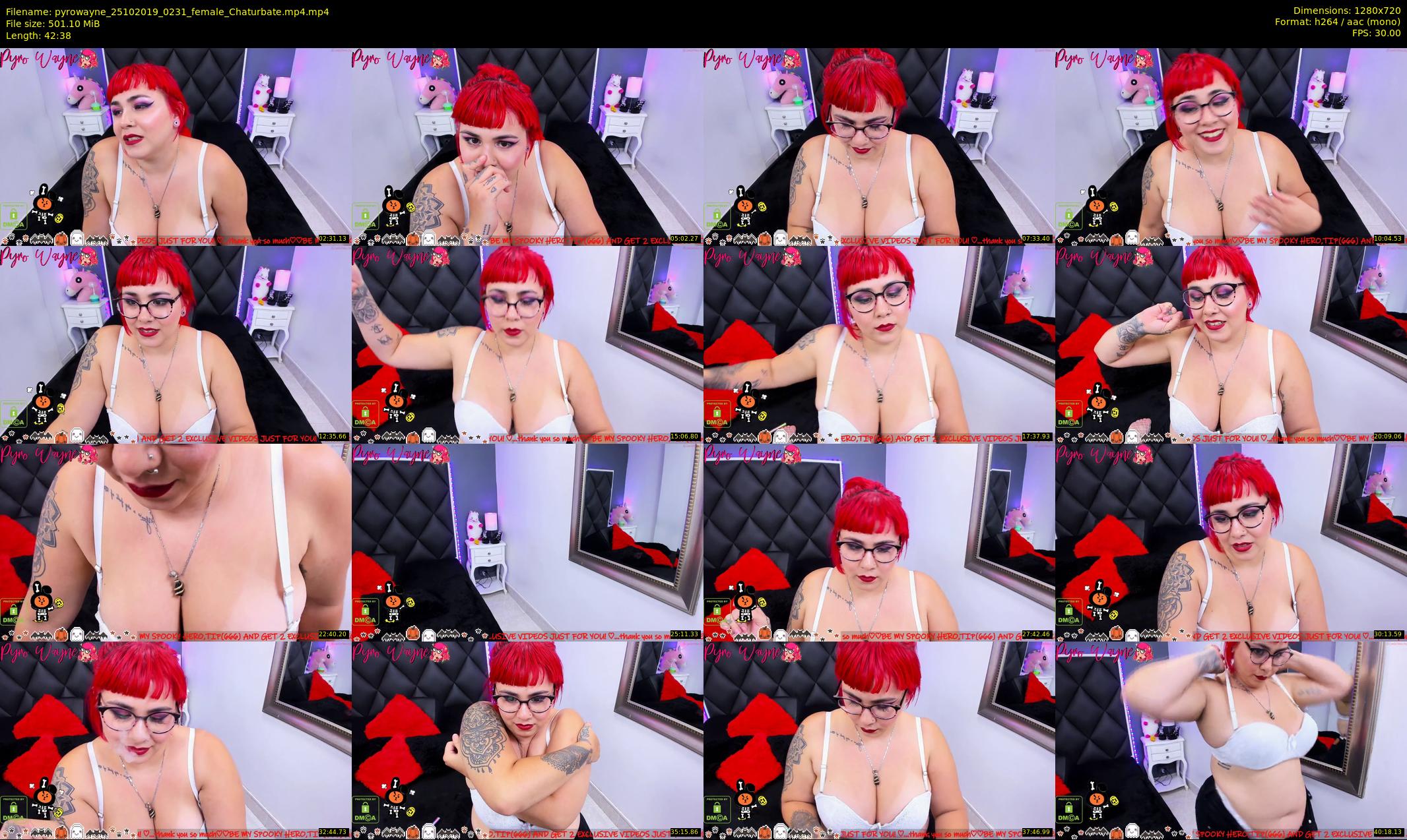 pyrowayne — 43 minute Chaturbate female cam show recording, 720p, Oct 25, 2019