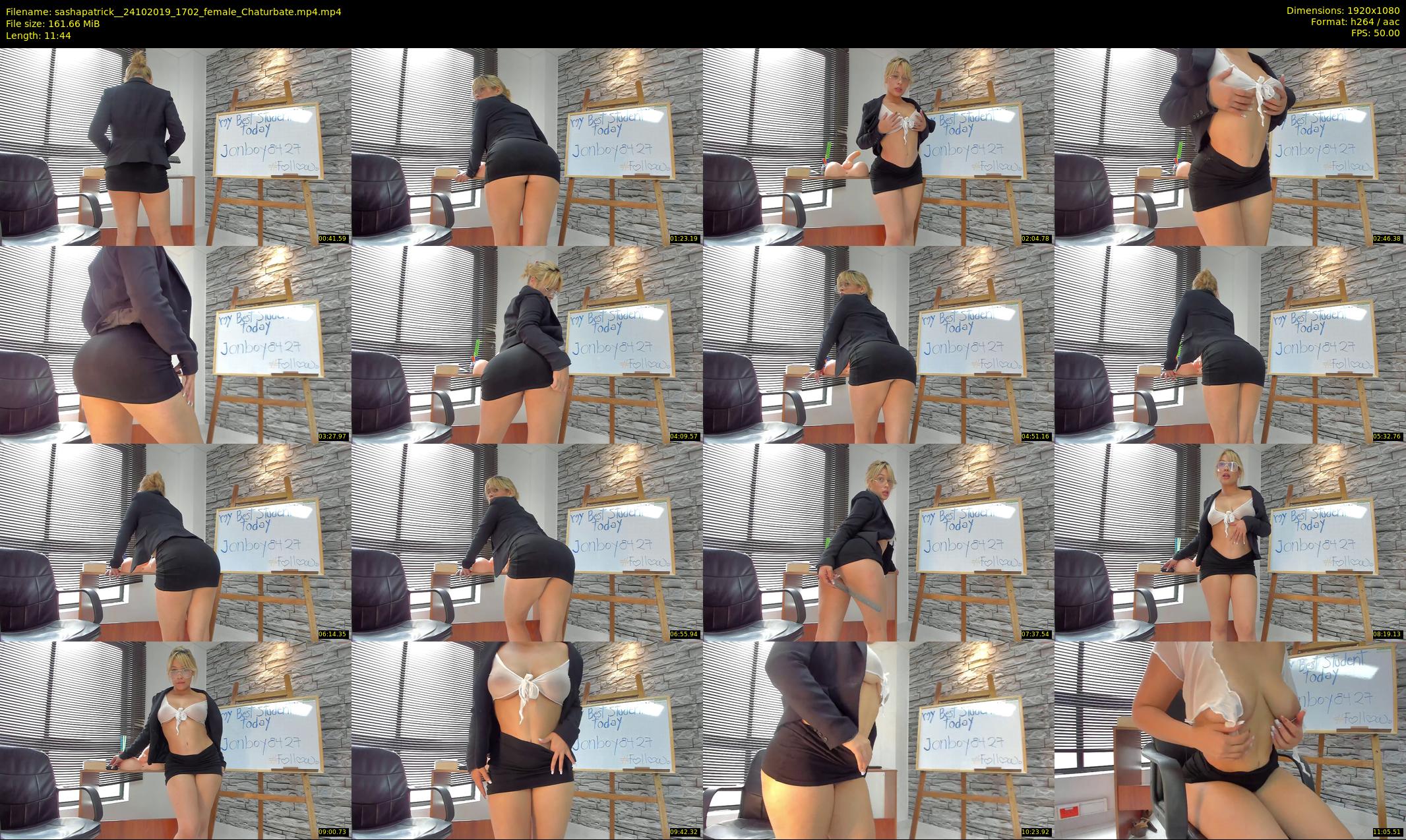 sashapatrick_ — 12 minute Chaturbate female cam show recording, 1080p, Oct 24, 2019