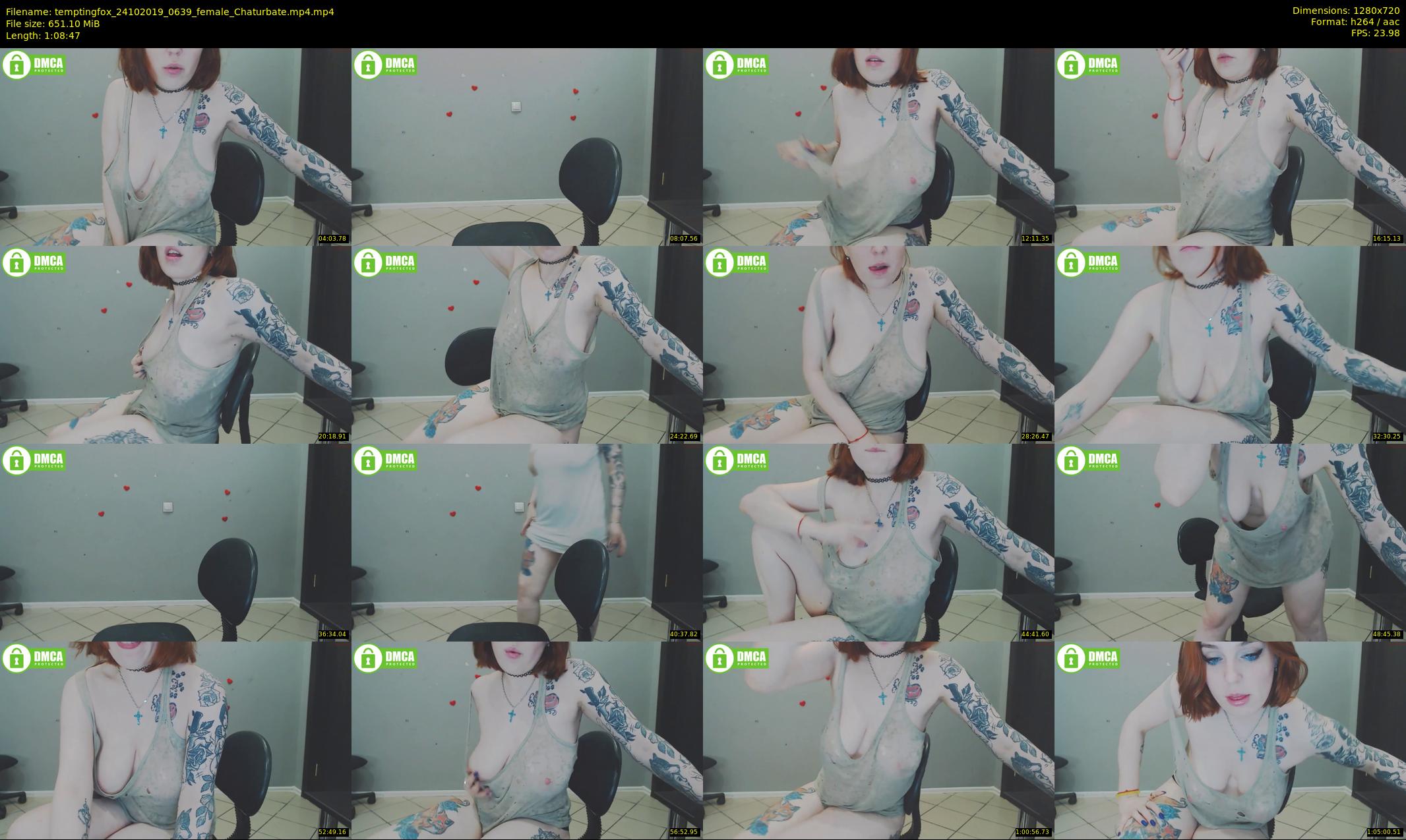 temptingfox — 69 minute Chaturbate female cam show recording, 720p, Oct 24, 2019