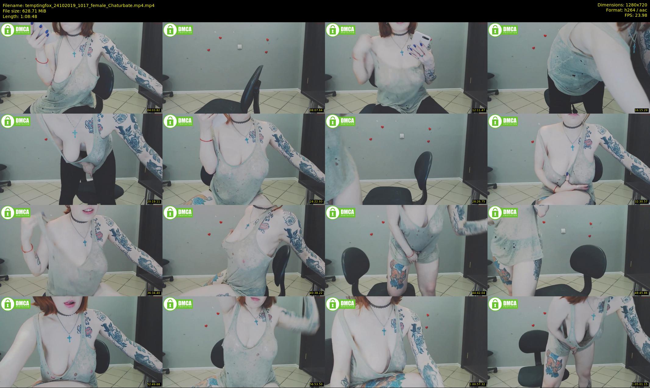 temptingfox — 69 minute Chaturbate female cam show recording, 720p, Oct 24, 2019
