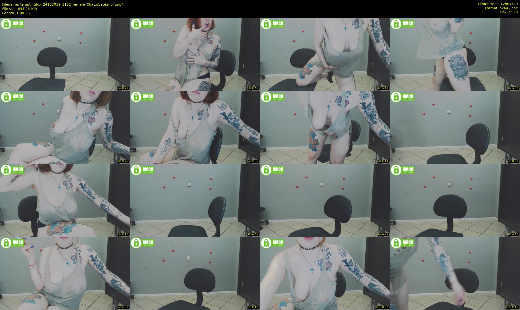 temptingfox — 69 minute Chaturbate female cam show recording, 720p, Oct 24, 2019