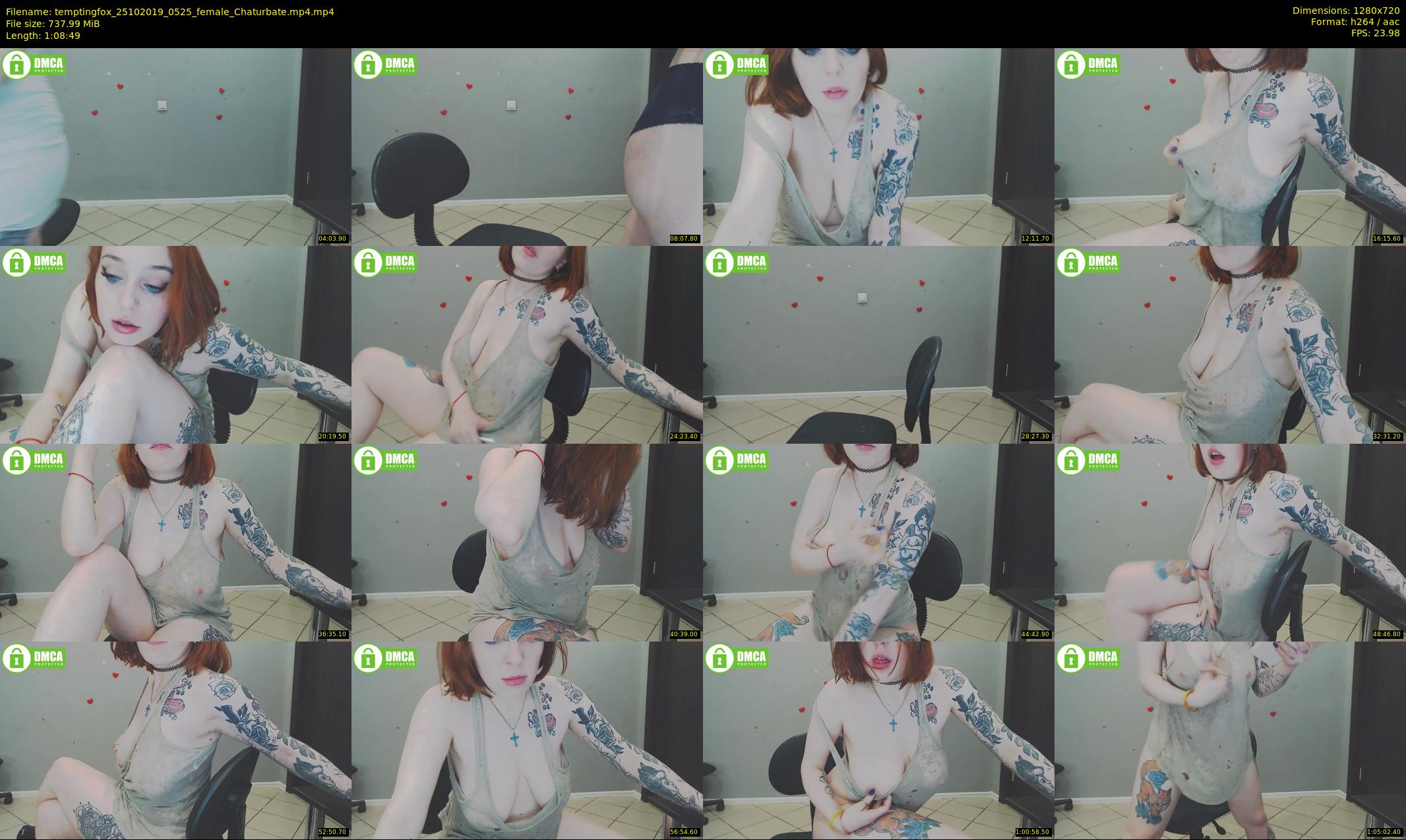 temptingfox — 69 minute Chaturbate female cam show recording, 720p, Oct 25, 2019