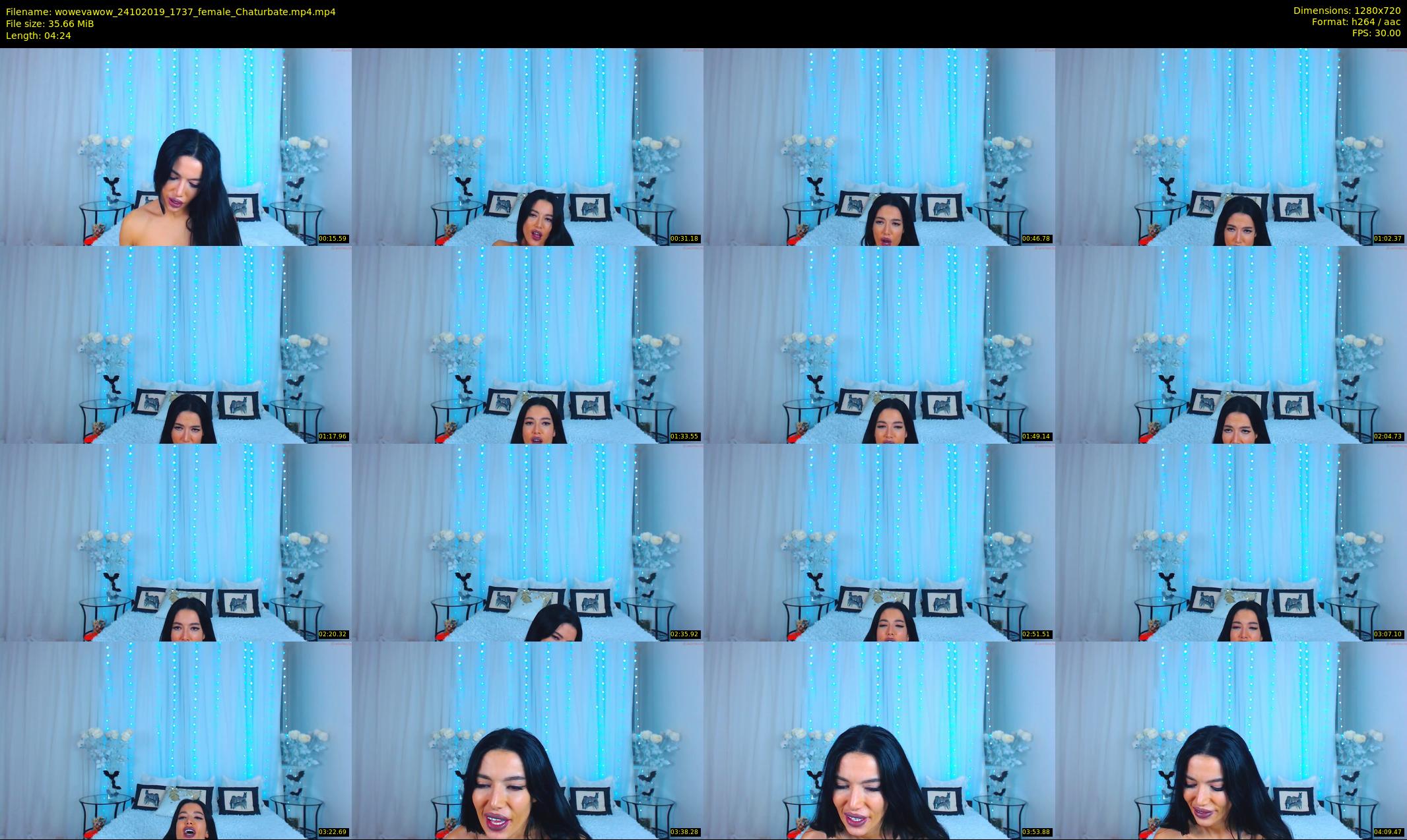 wowevawow — 5 minute Chaturbate female cam show recording, 720p, Oct 24, 2019