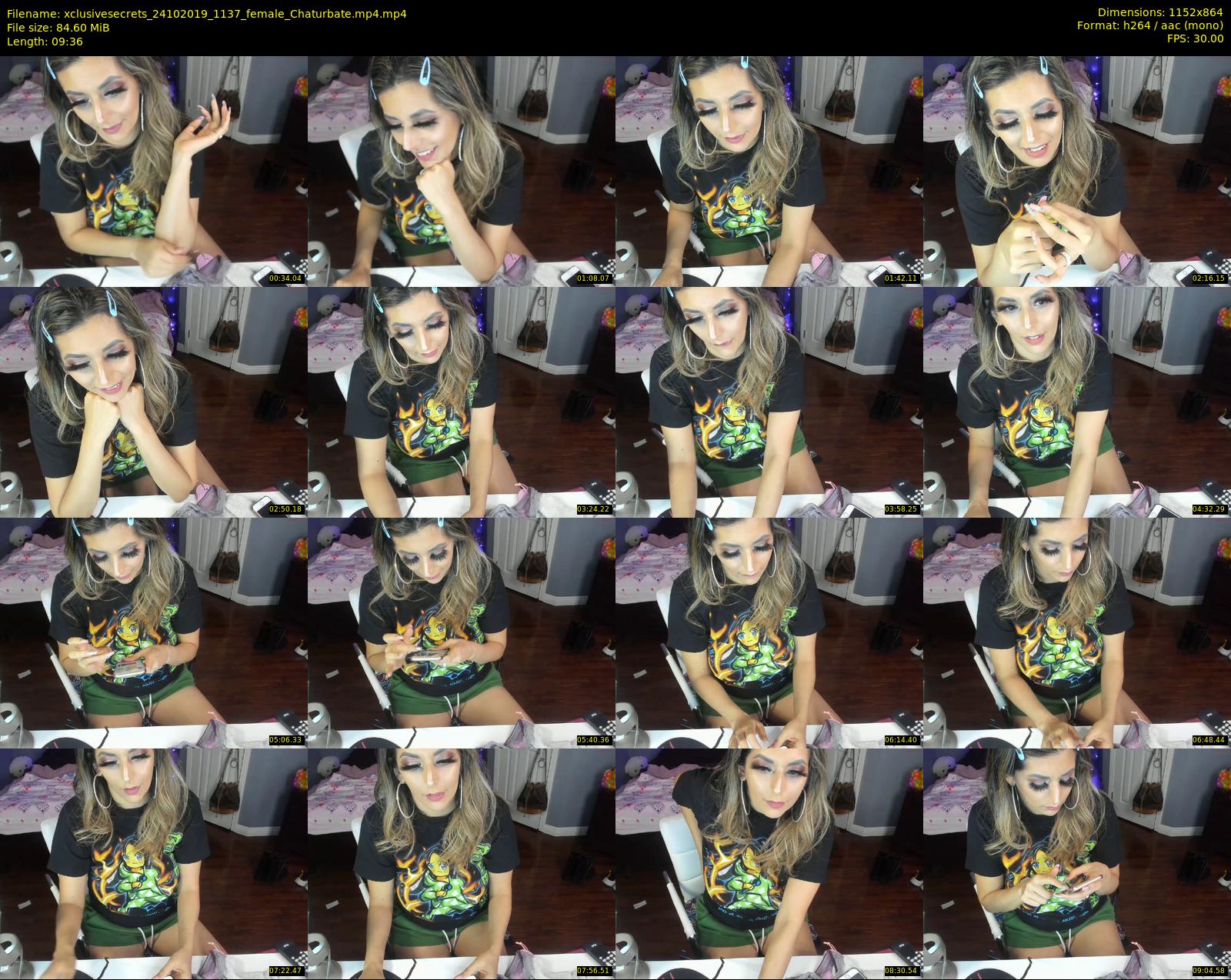 xclusivesecrets — 10 minute Chaturbate female cam show recording, 720p, Oct 24, 2019