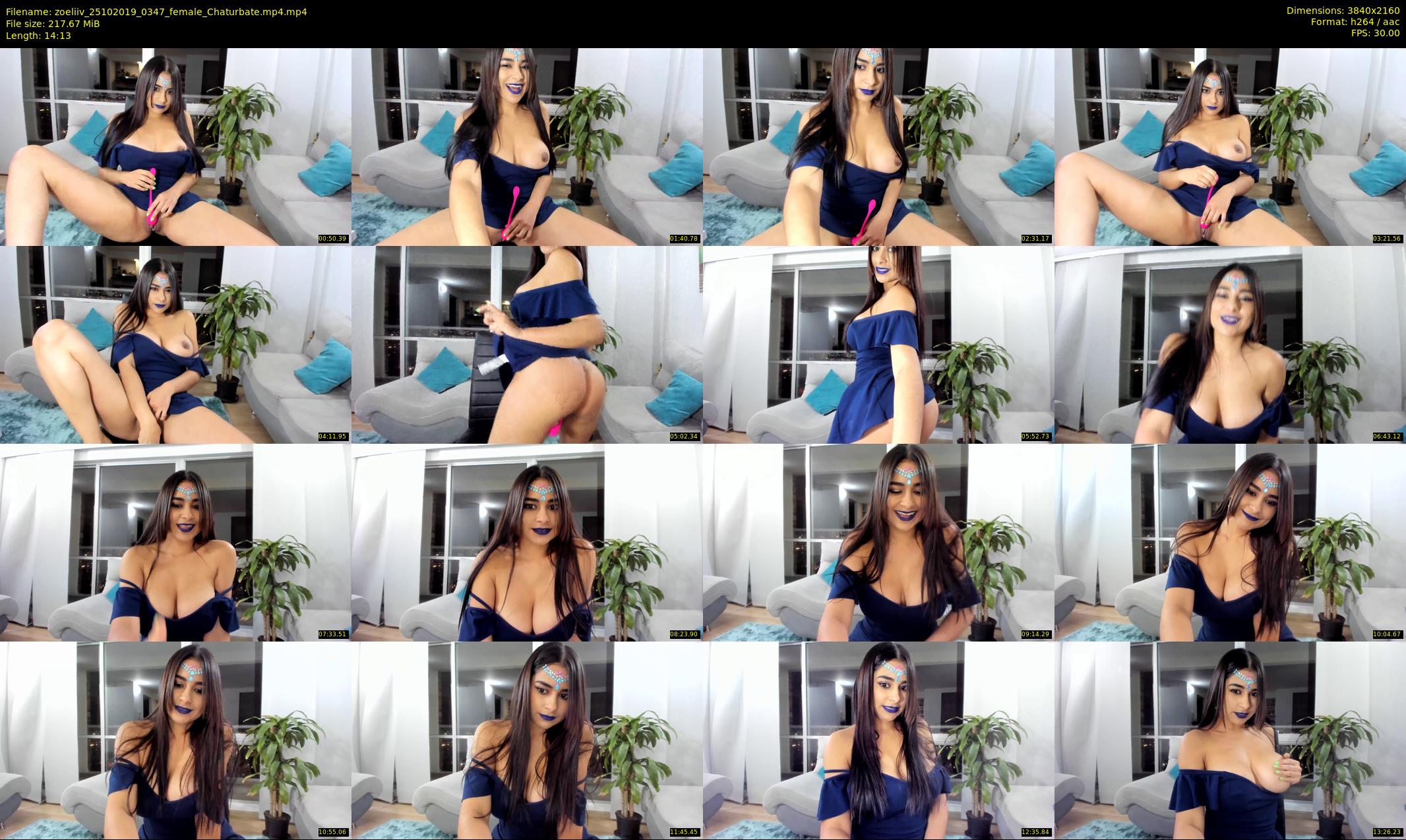 zoeliiv — 15 minute Chaturbate female cam show recording, 4K, Oct 25, 2019