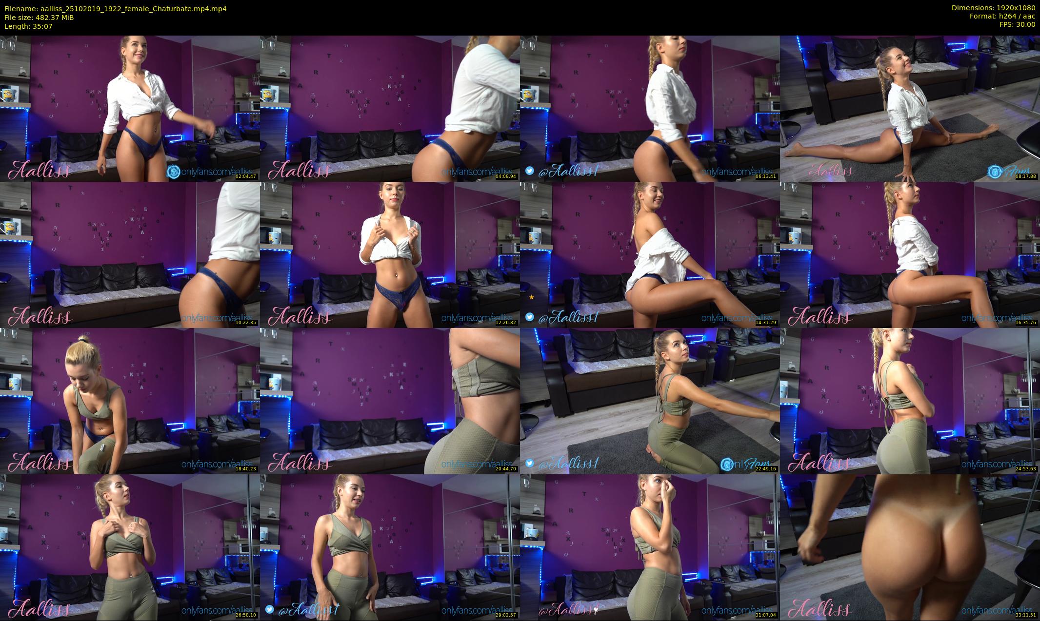 aalliss — 36 minute Chaturbate female cam show recording, 1080p, Oct 25, 2019