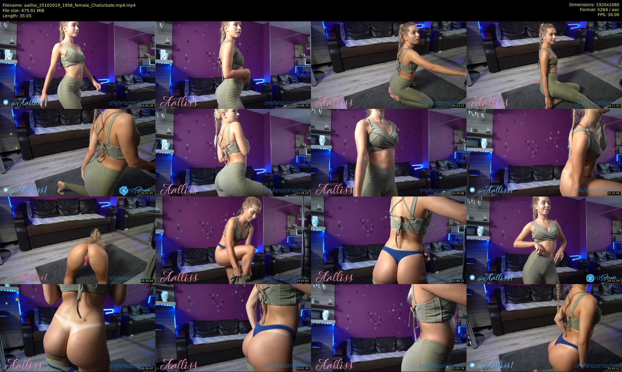 aalliss — 36 minute Chaturbate female cam show recording, 1080p, Oct 25, 2019