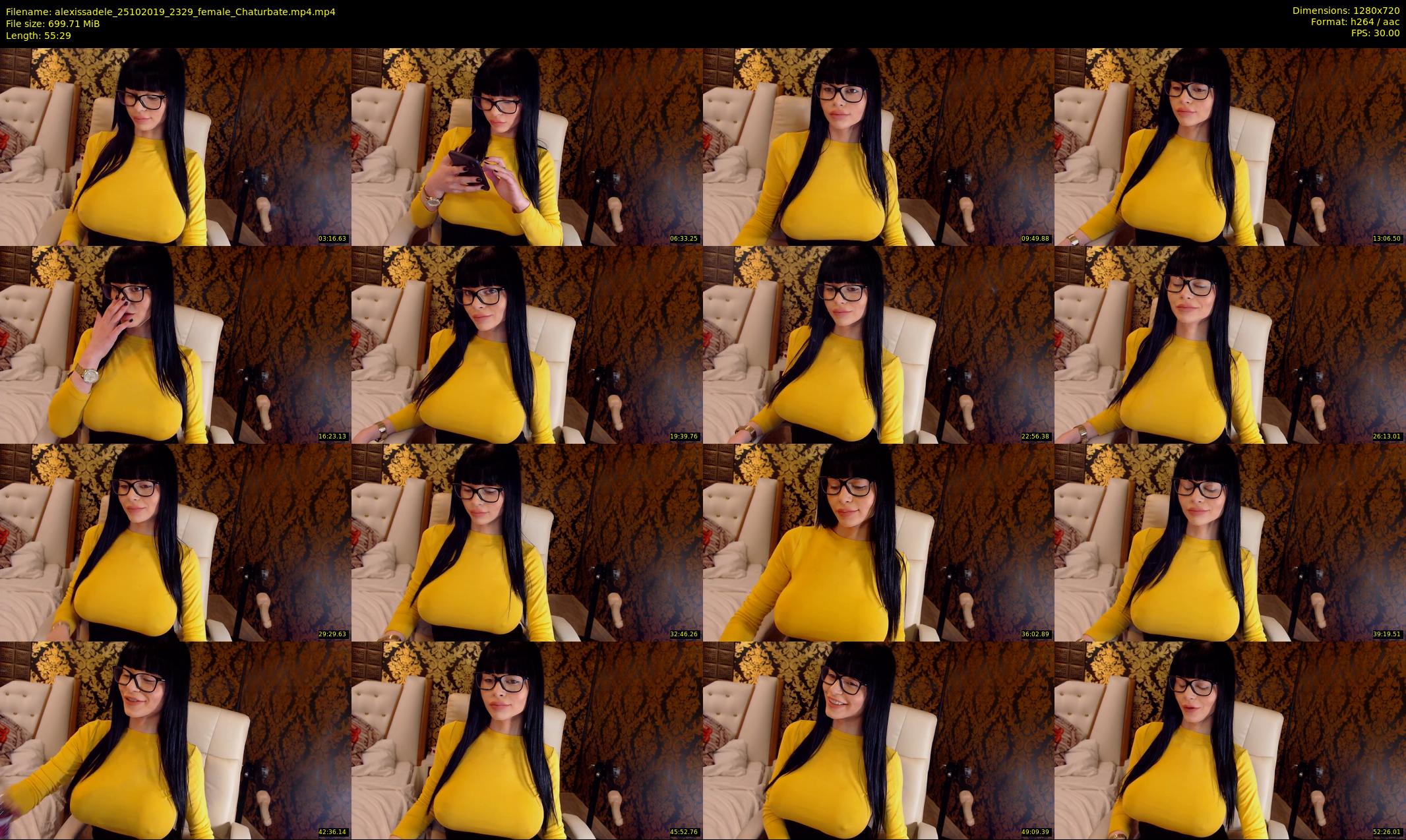 alexissadele — 56 minute Chaturbate female cam show recording, 720p, Oct 25, 2019