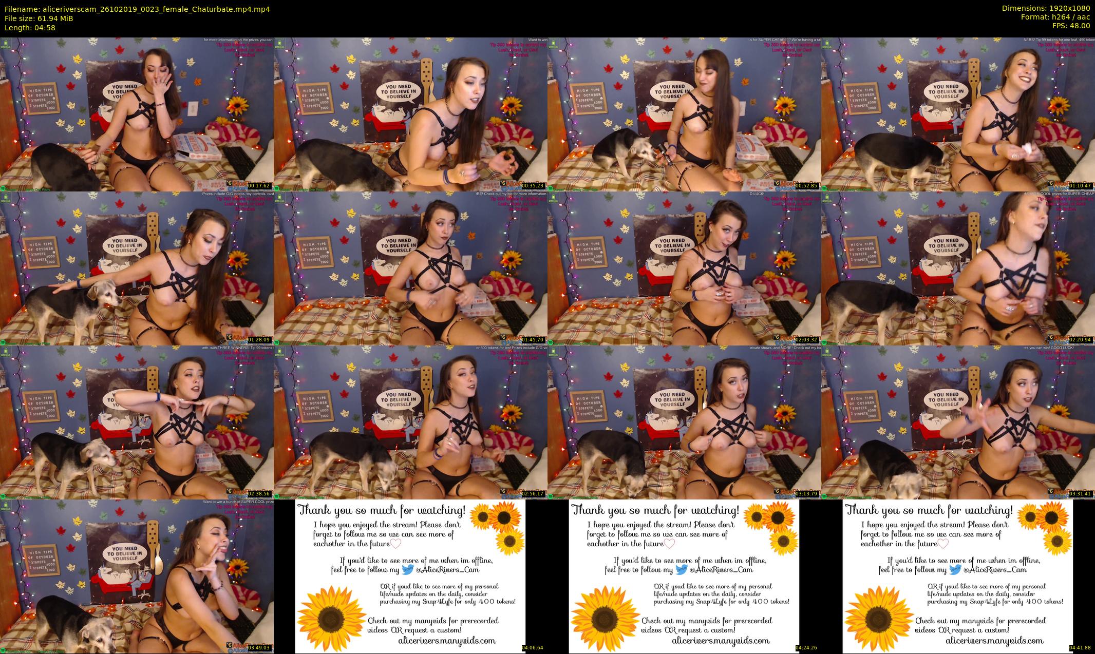 aliceriverscam — 5 minute Chaturbate female cam show recording, 1080p, Oct 26, 2019