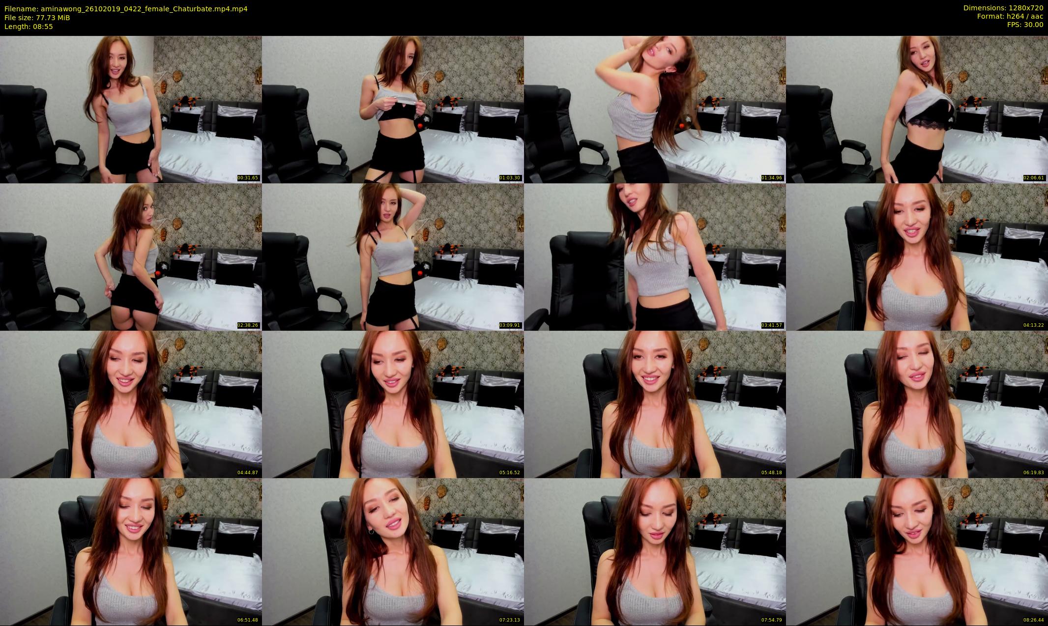 aminawong — 9 minute Chaturbate female cam show recording, 720p, Oct 26, 2019