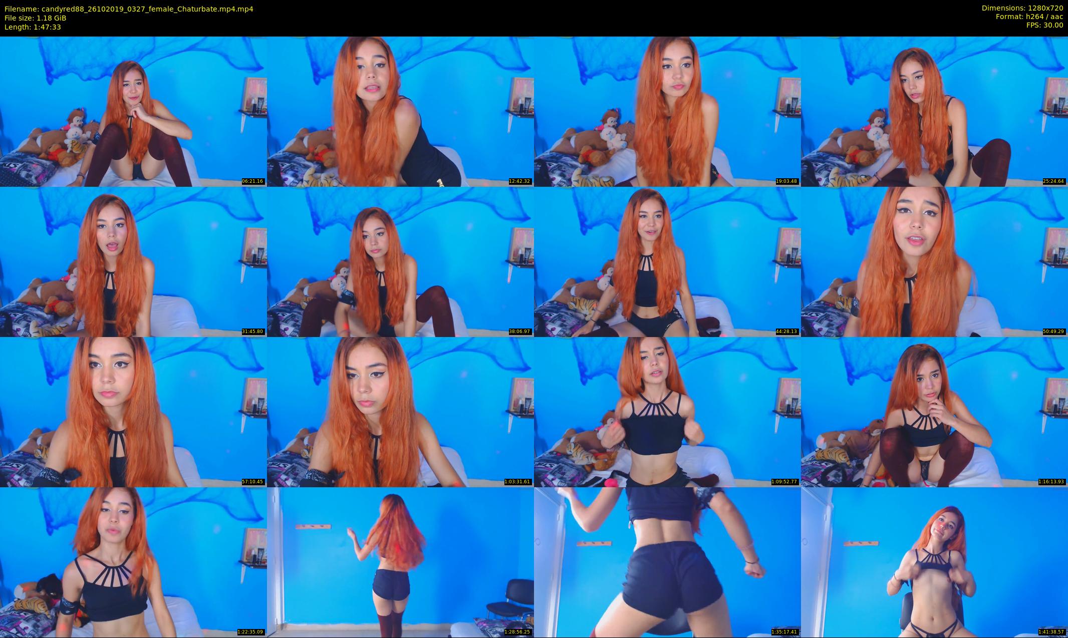 candyred88 — 108 minute Chaturbate female cam show recording, 720p, Oct 26, 2019