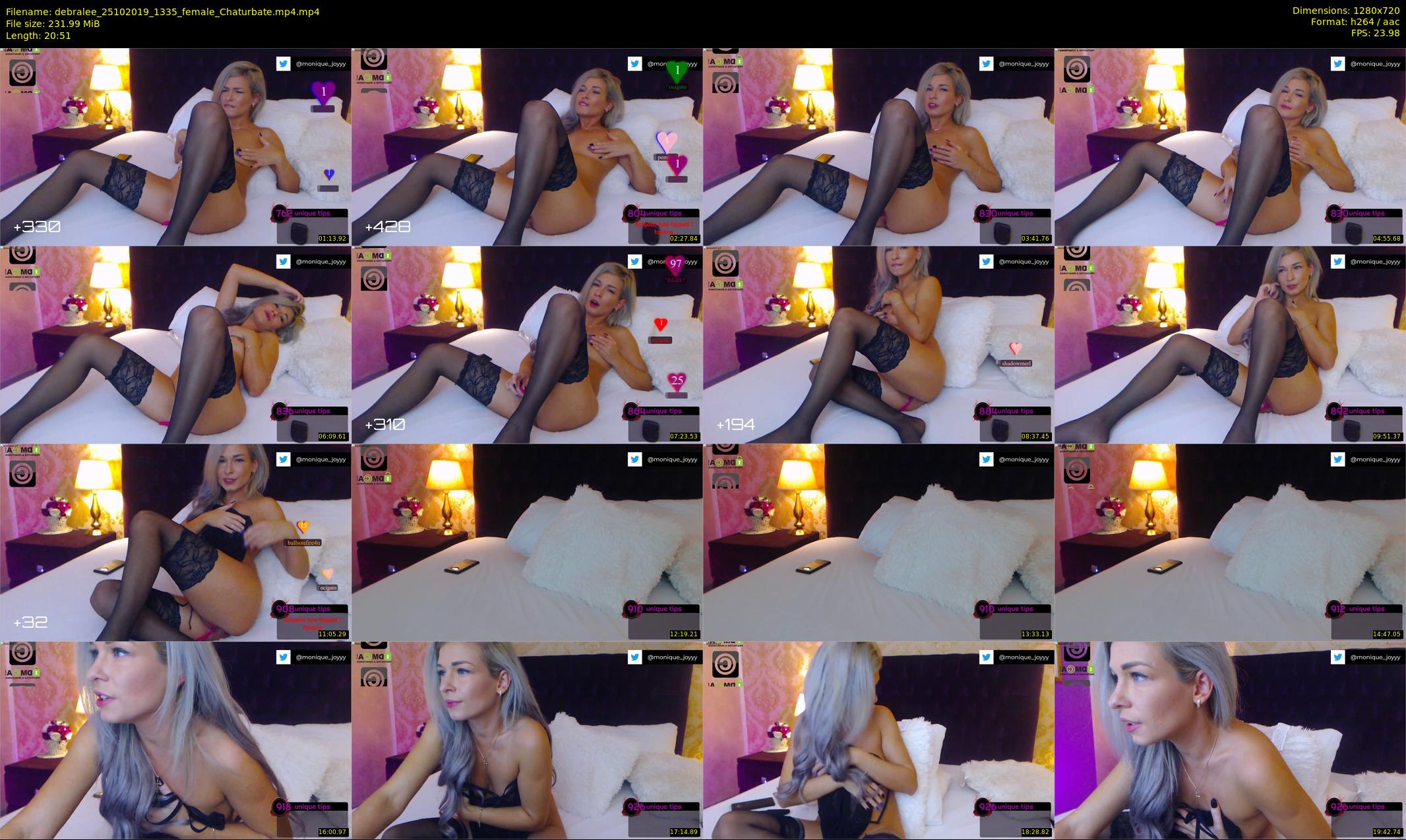 debralee — 21 minute Chaturbate female cam show recording, 720p, Oct 25, 2019