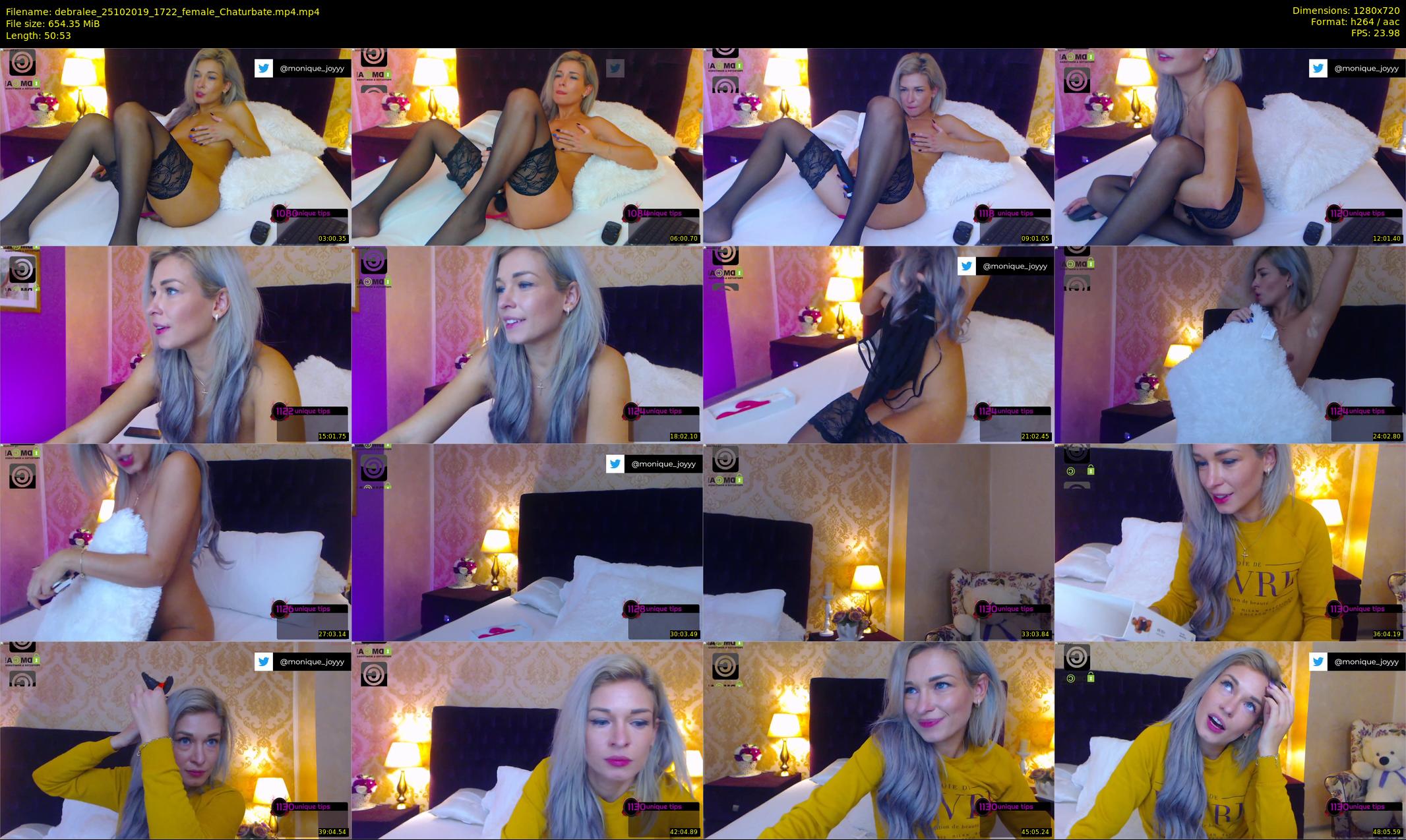 debralee — 51 minute Chaturbate female cam show recording, 720p, Oct 25, 2019