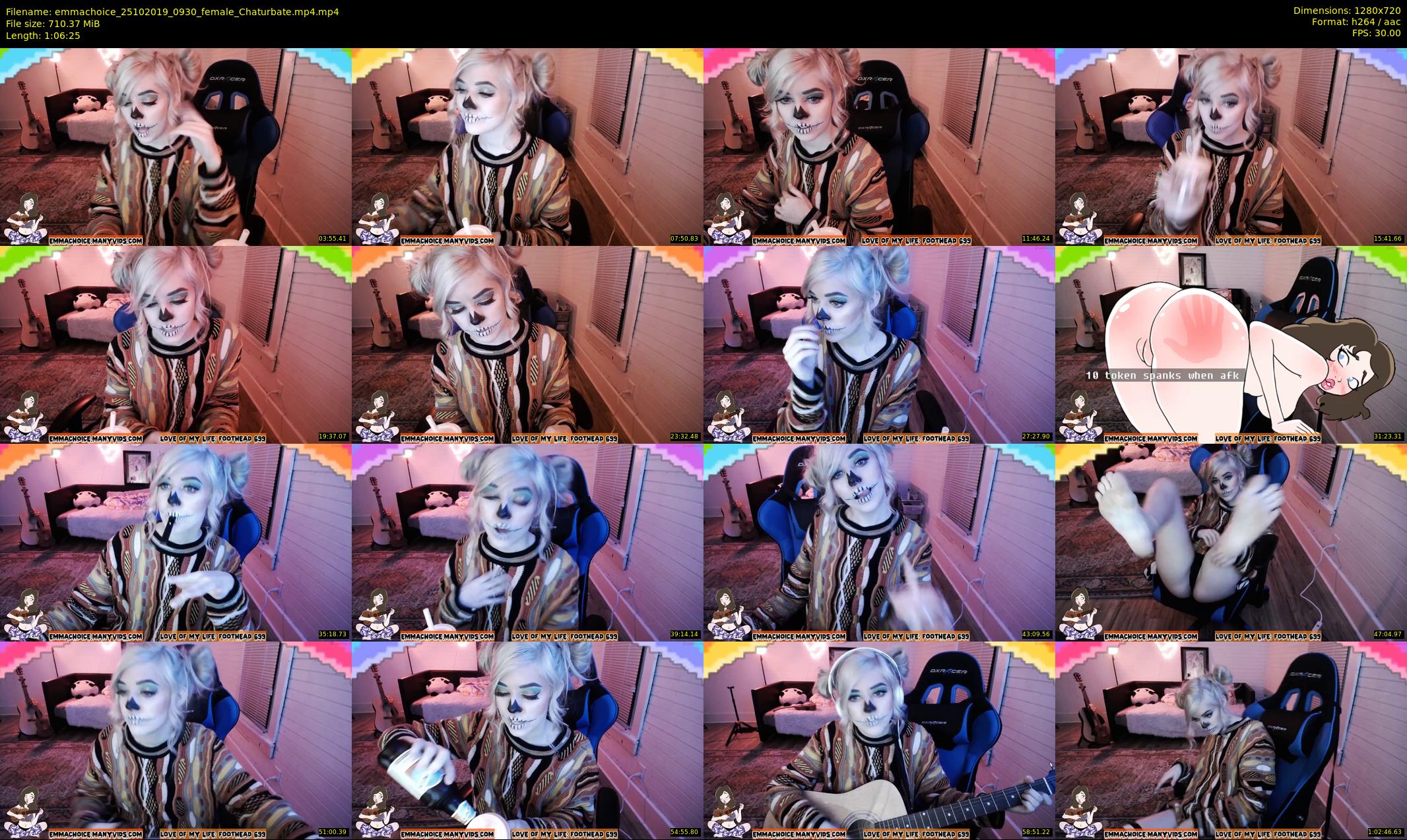 emmachoice — 67 minute Chaturbate female cam show recording, 720p, Oct 25, 2019
