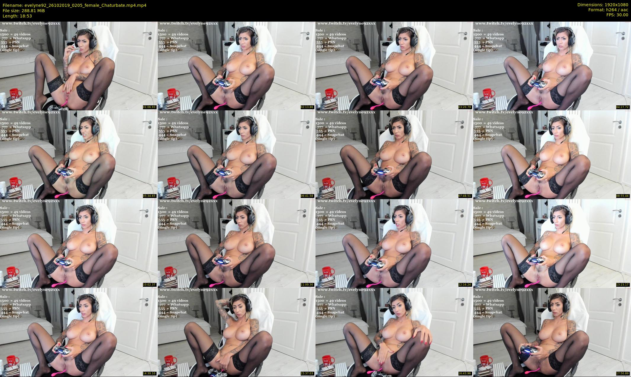evelyne92 — 19 minute Chaturbate female cam show recording, 1080p, Oct 26, 2019