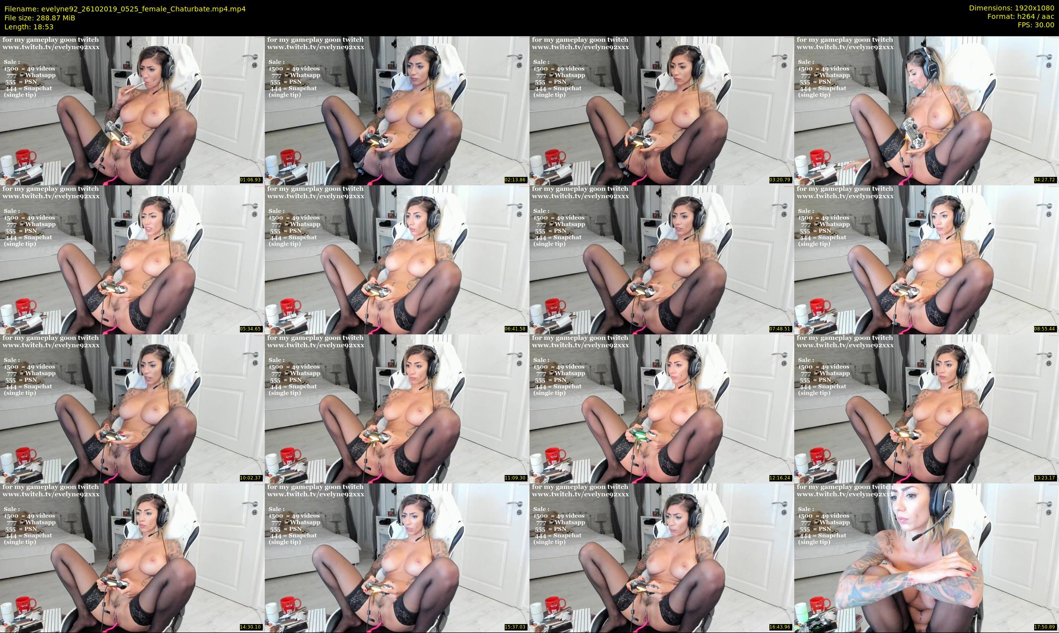 evelyne92 — 19 minute Chaturbate female cam show recording, 1080p, Oct 26, 2019