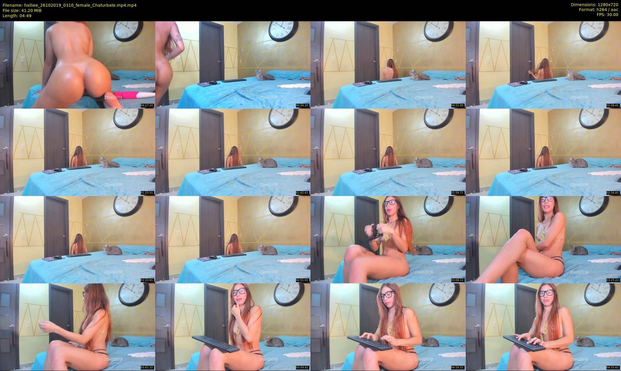 halliee — 5 minute Chaturbate couple cam show recording, 720p, Oct 26, 2019