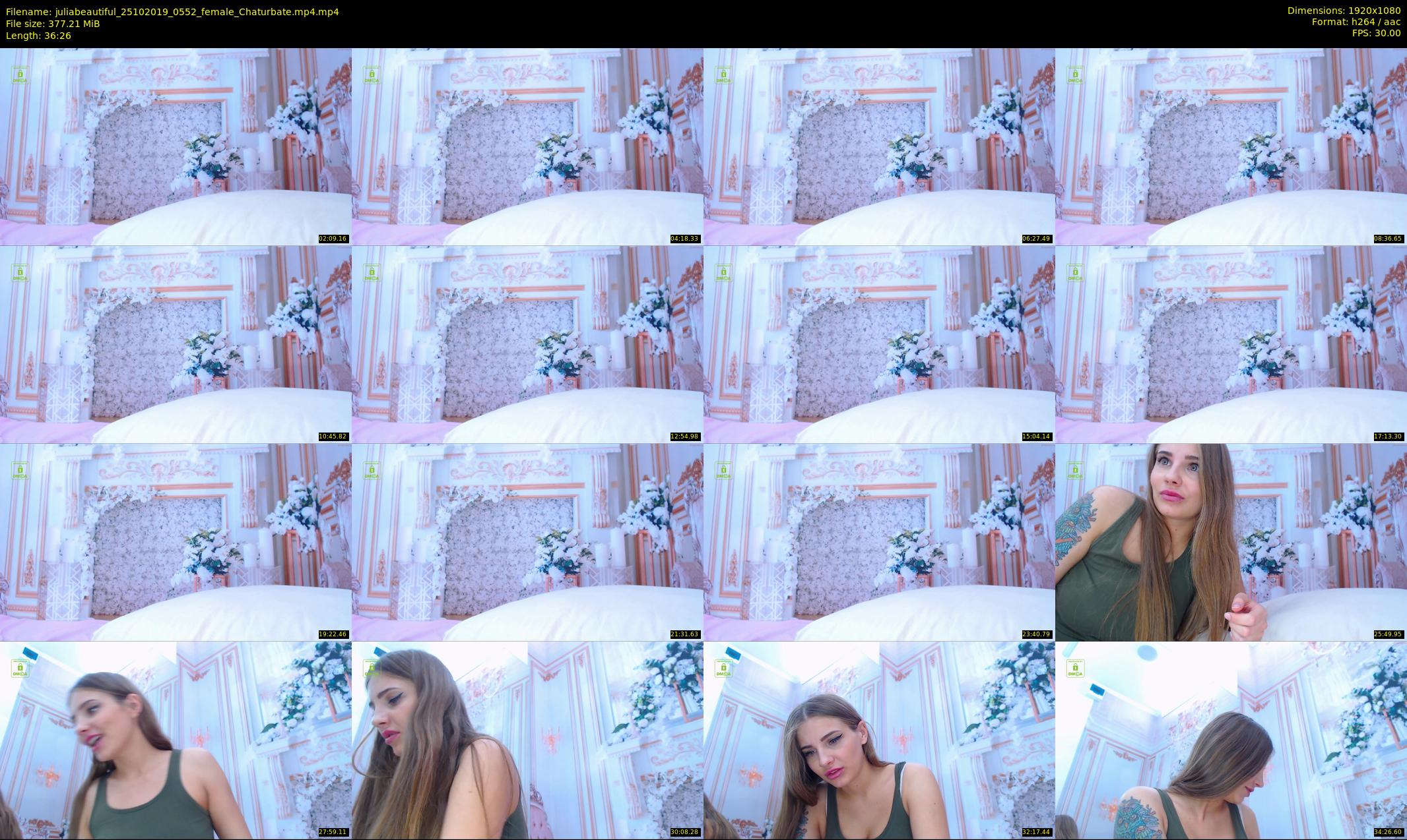 juliabeautiful — 37 minute Chaturbate female cam show recording, 1080p, Oct 25, 2019