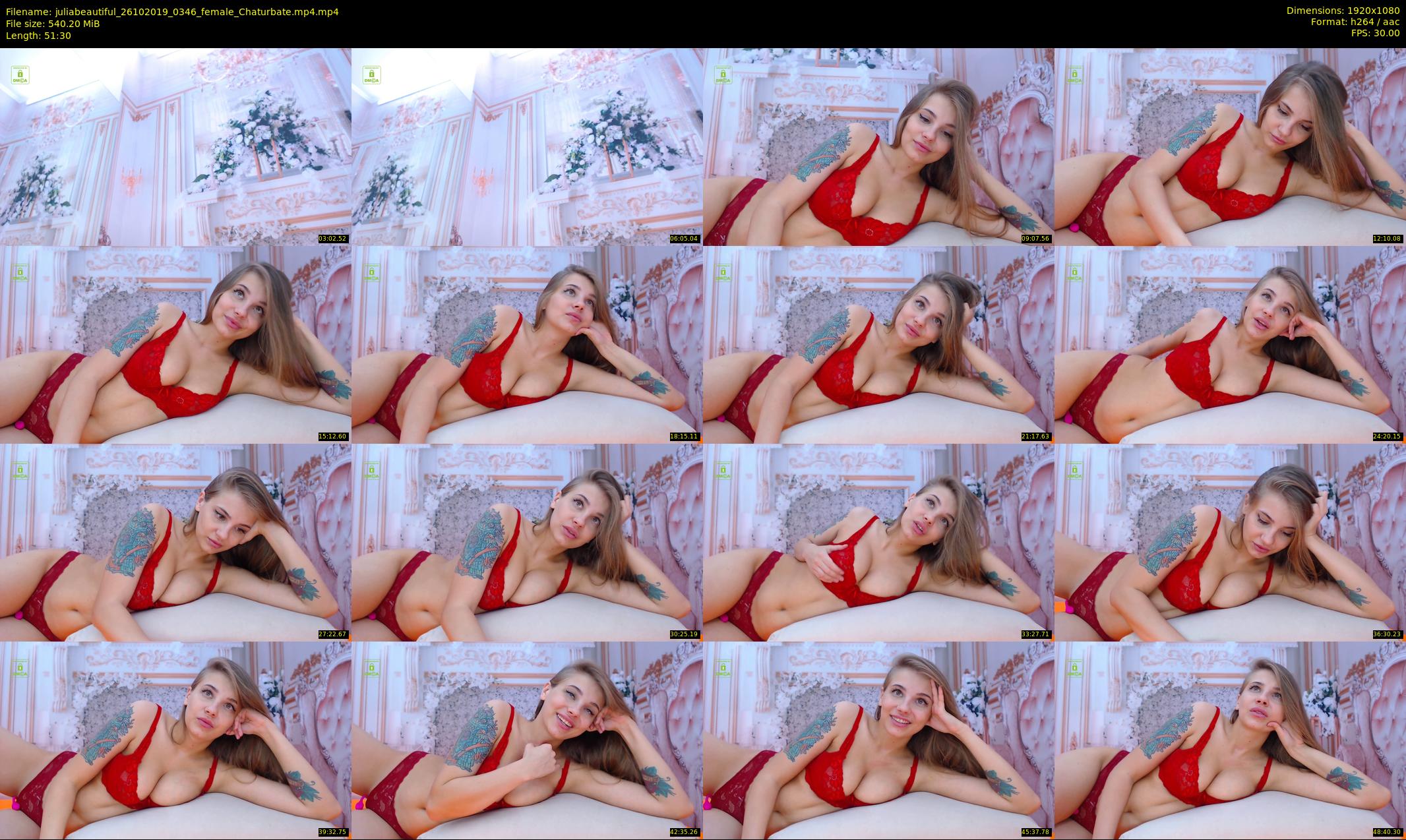 juliabeautiful — 52 minute Chaturbate female cam show recording, 1080p, Oct 26, 2019