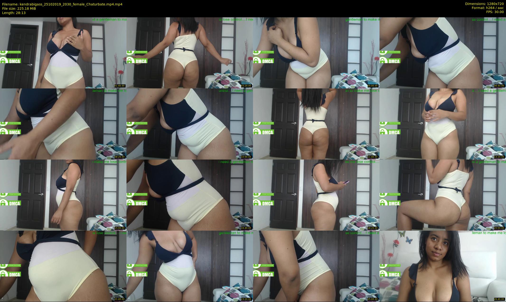 kendrabigass — 29 minute Chaturbate female cam show recording, 720p, Oct 25, 2019
