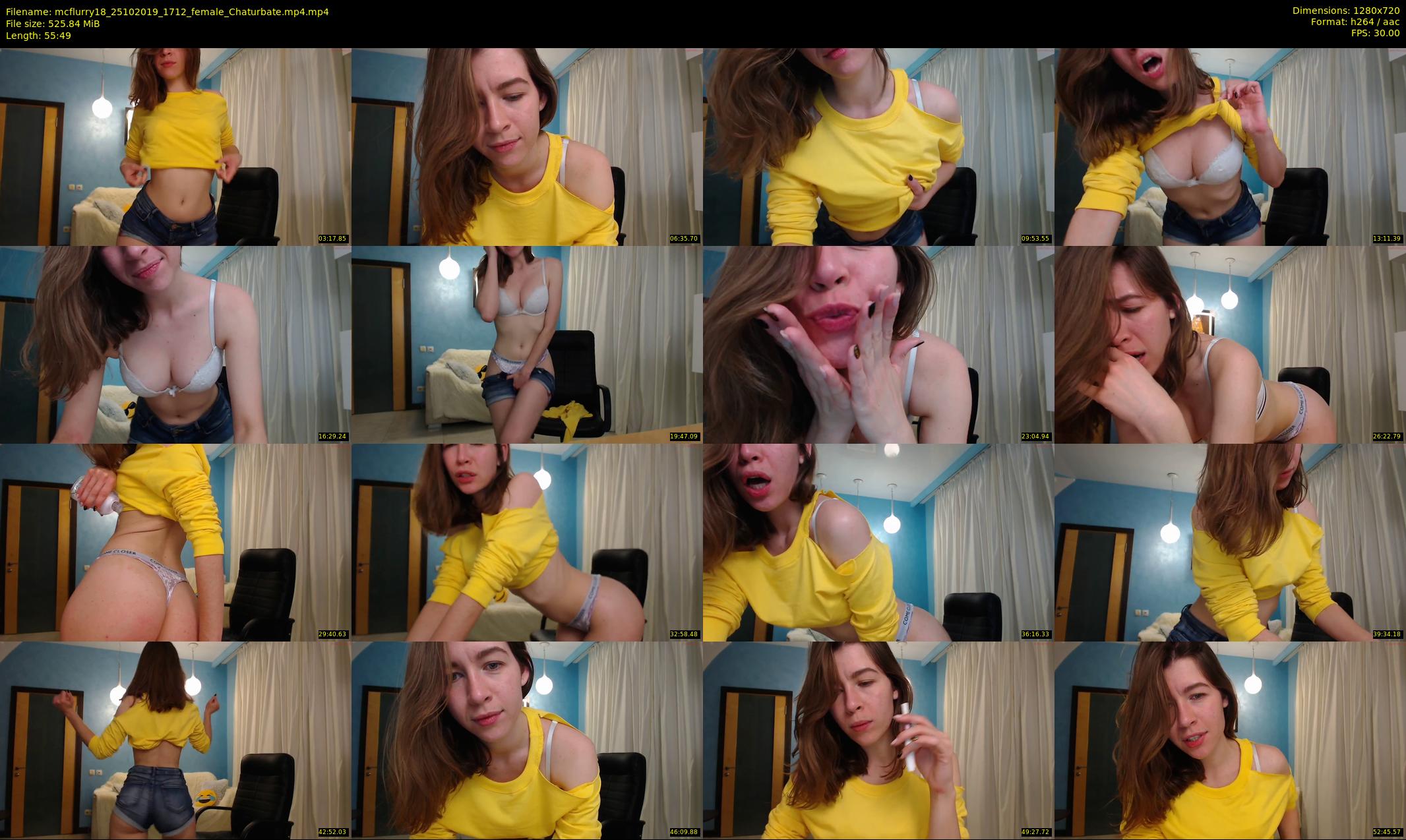 mcflurry18 — 56 minute Chaturbate female cam show recording, 720p, Oct 25, 2019