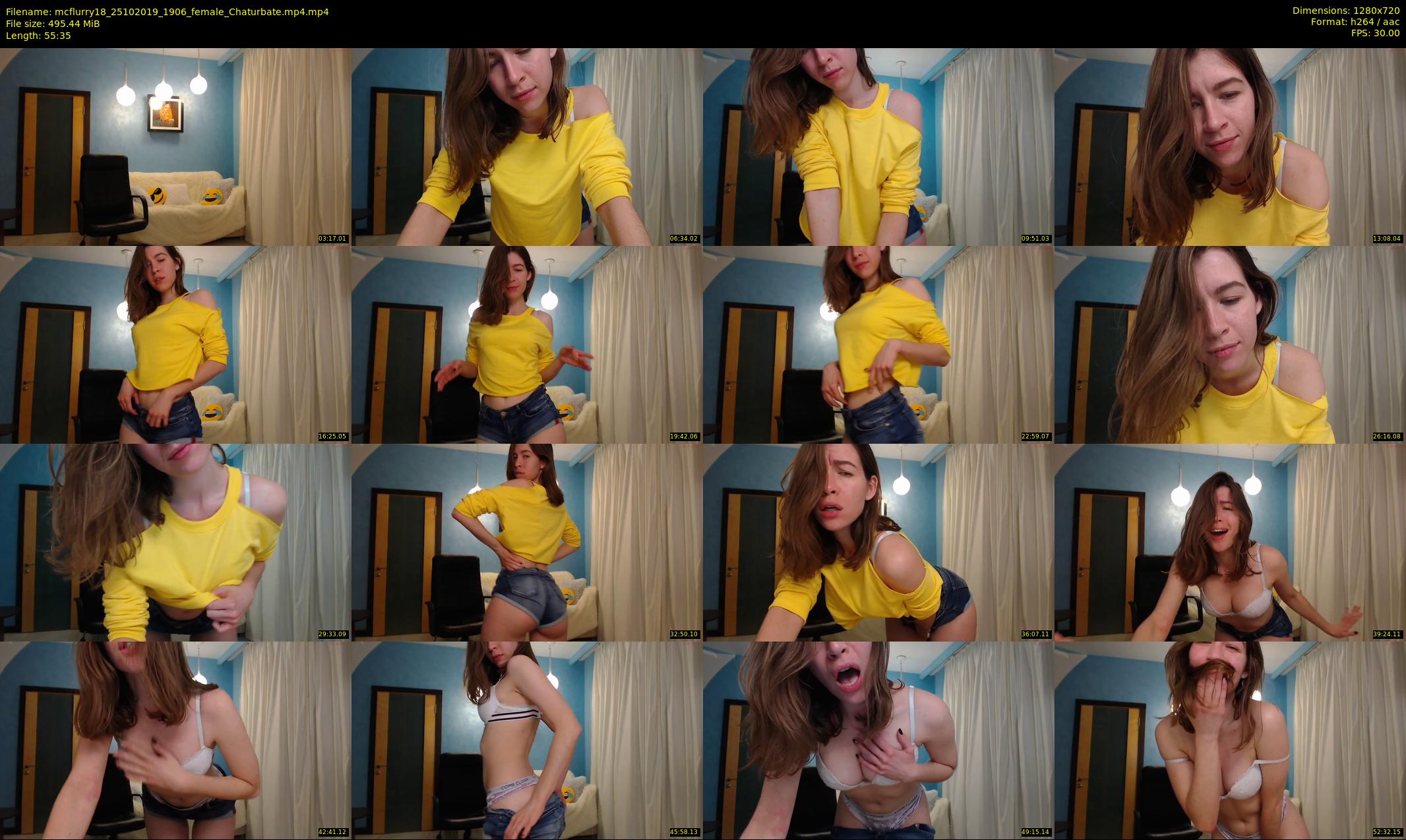mcflurry18 — 56 minute Chaturbate female cam show recording, 720p, Oct 25, 2019