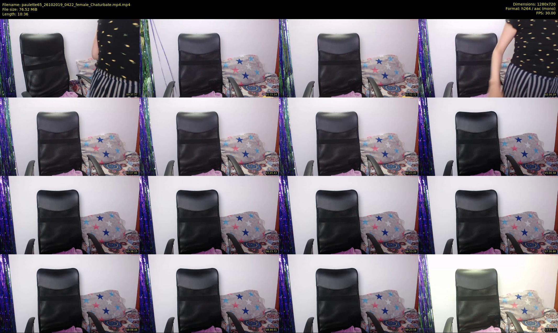 paulette65 — 11 minute Chaturbate female cam show recording, 720p, Oct 26, 2019