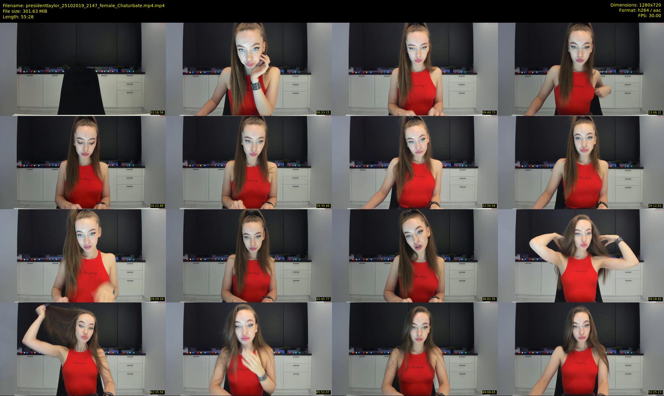 presidenttaylor — 56 minute Chaturbate female cam show recording, 720p, Oct 25, 2019