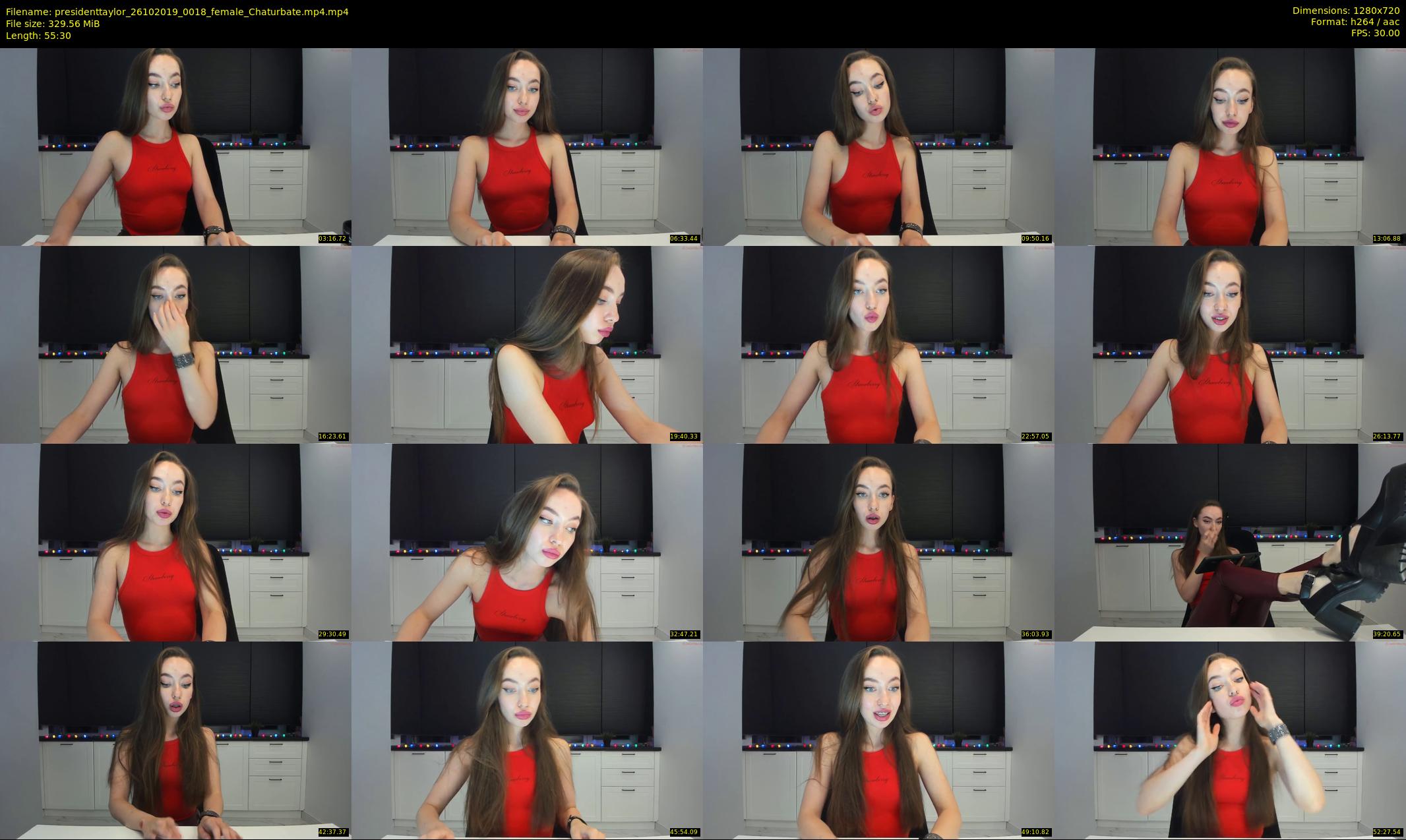 presidenttaylor — 56 minute Chaturbate female cam show recording, 720p, Oct 26, 2019