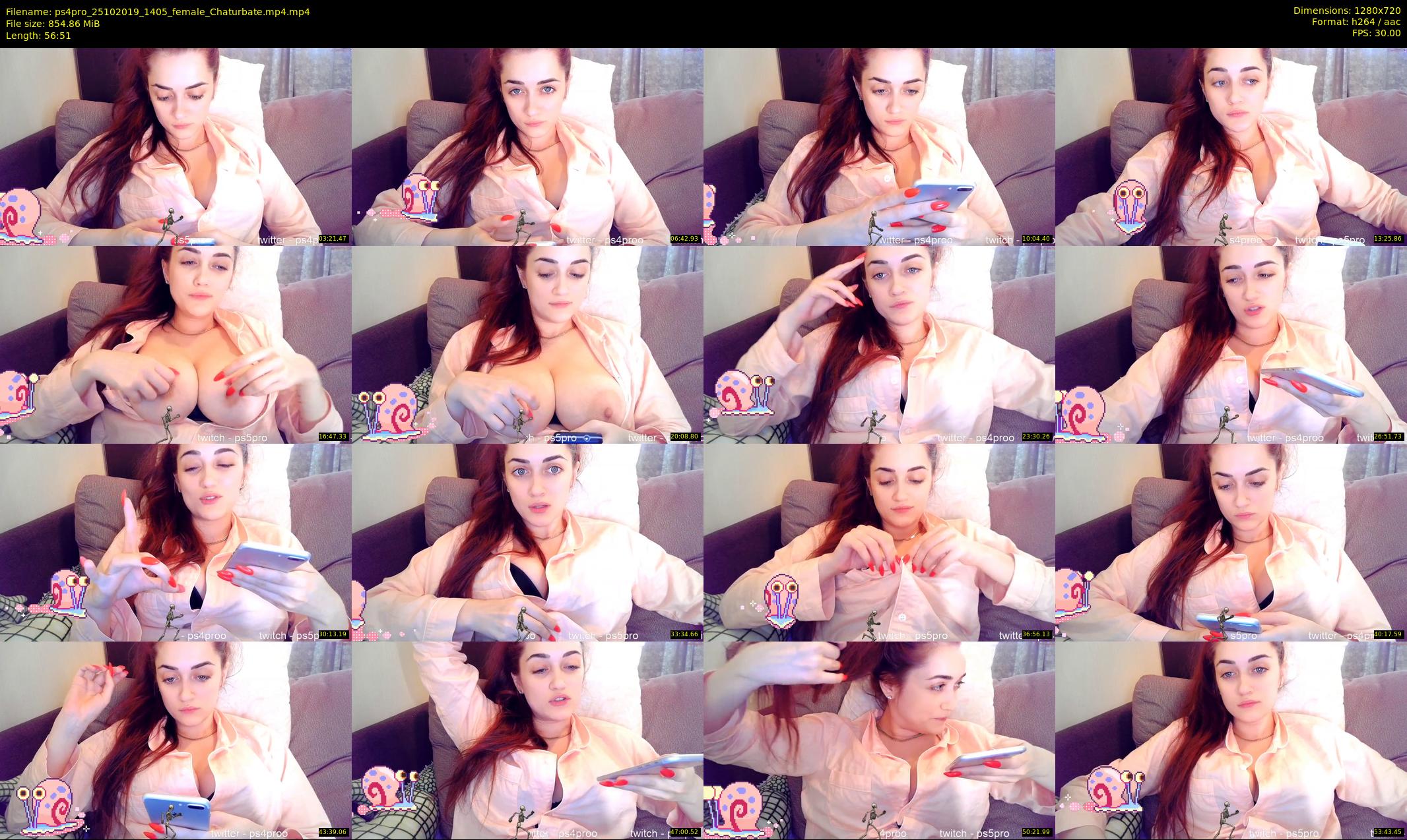 ps4pro — 57 minute Chaturbate female cam show recording, 720p, Oct 25, 2019