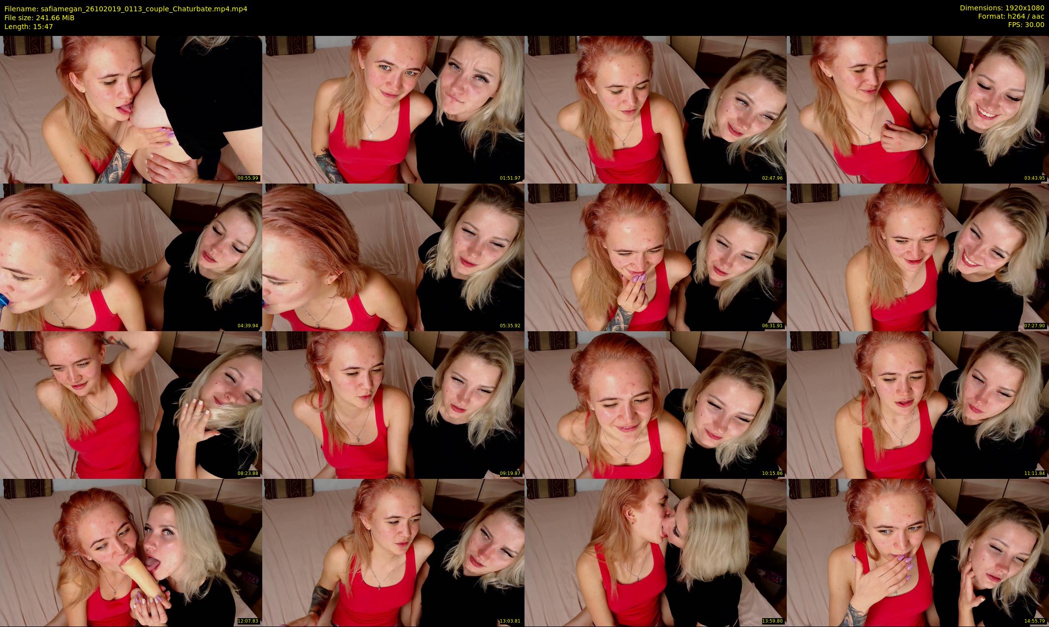 safiamegan — 16 minute Chaturbate couple cam show recording, 1080p, Oct 26, 2019