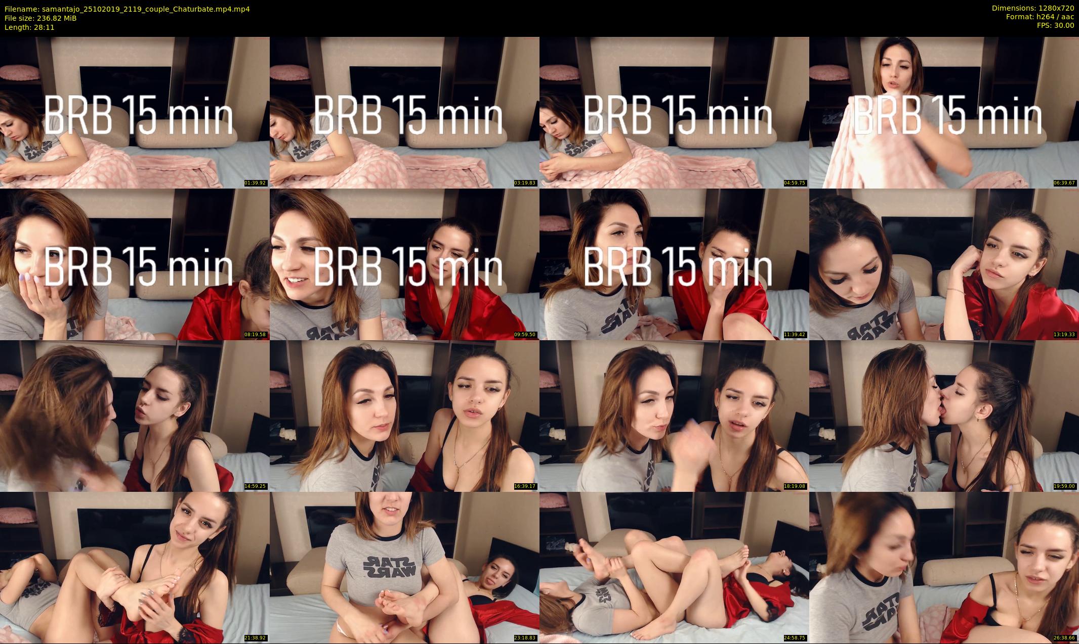 samantajo — 29 minute Chaturbate female cam show recording, 720p, Oct 25, 2019