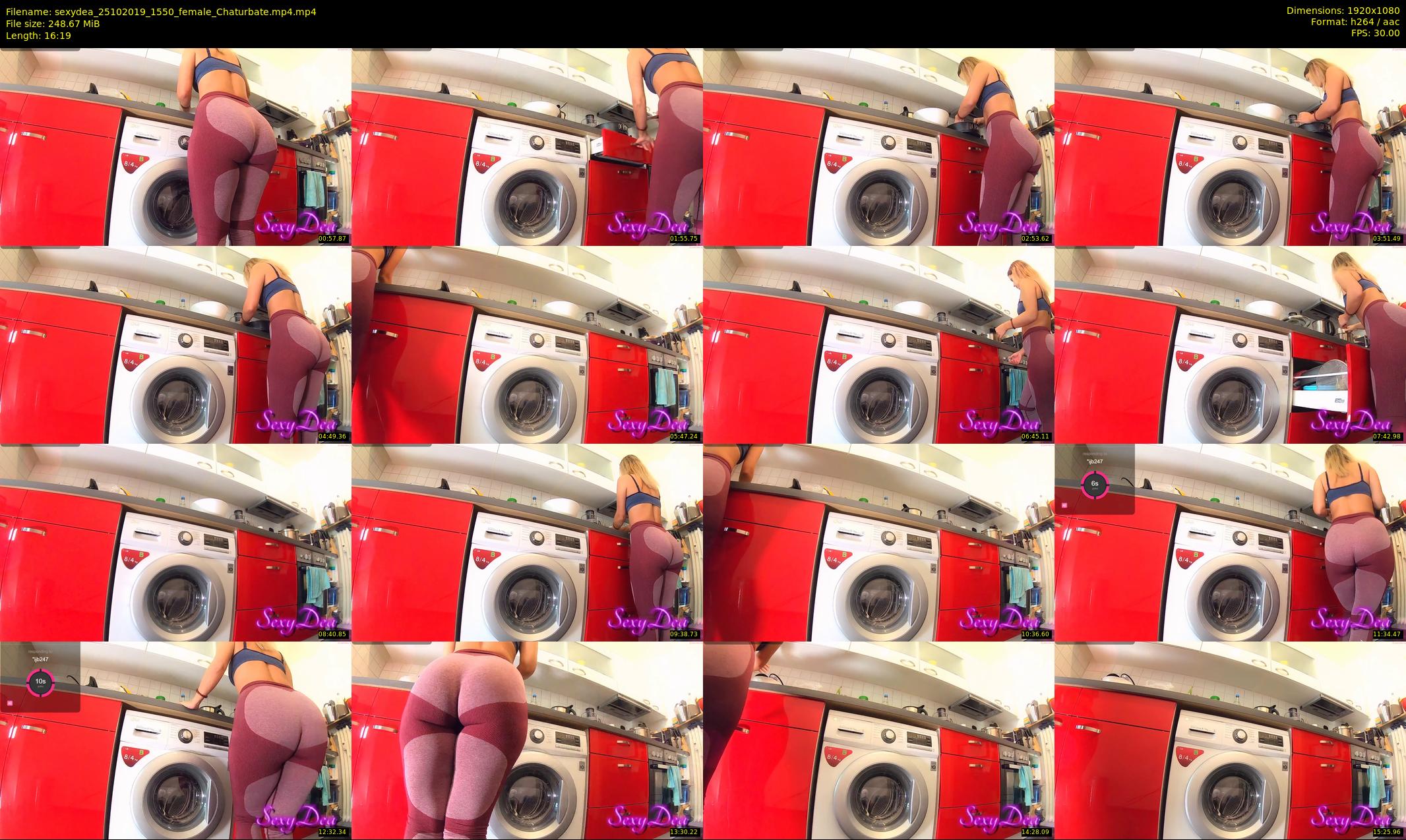 sexydea — 17 minute Chaturbate female cam show recording, 1080p, Oct 25, 2019