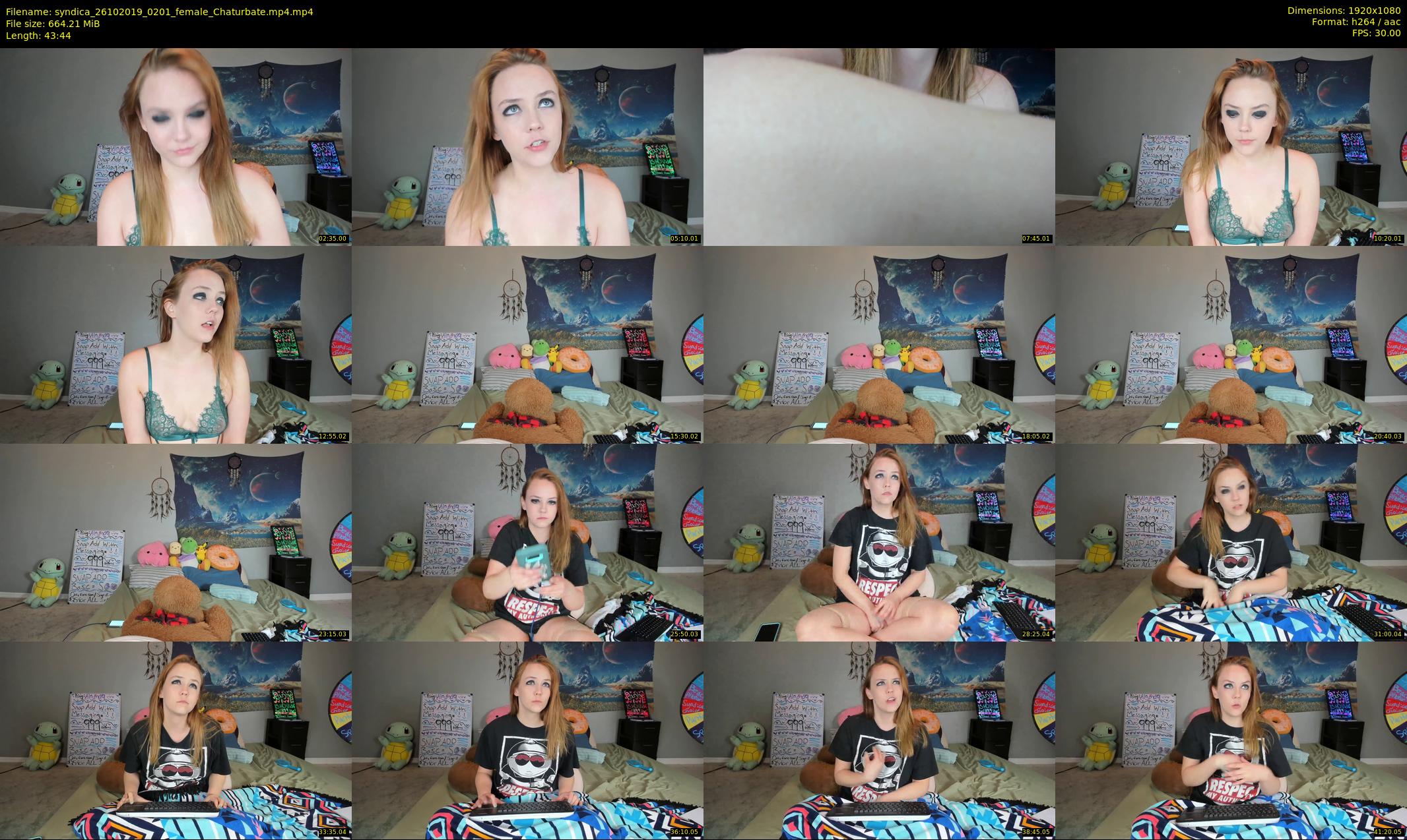 syndica — 44 minute Chaturbate female cam show recording, 1080p, Oct 26, 2019