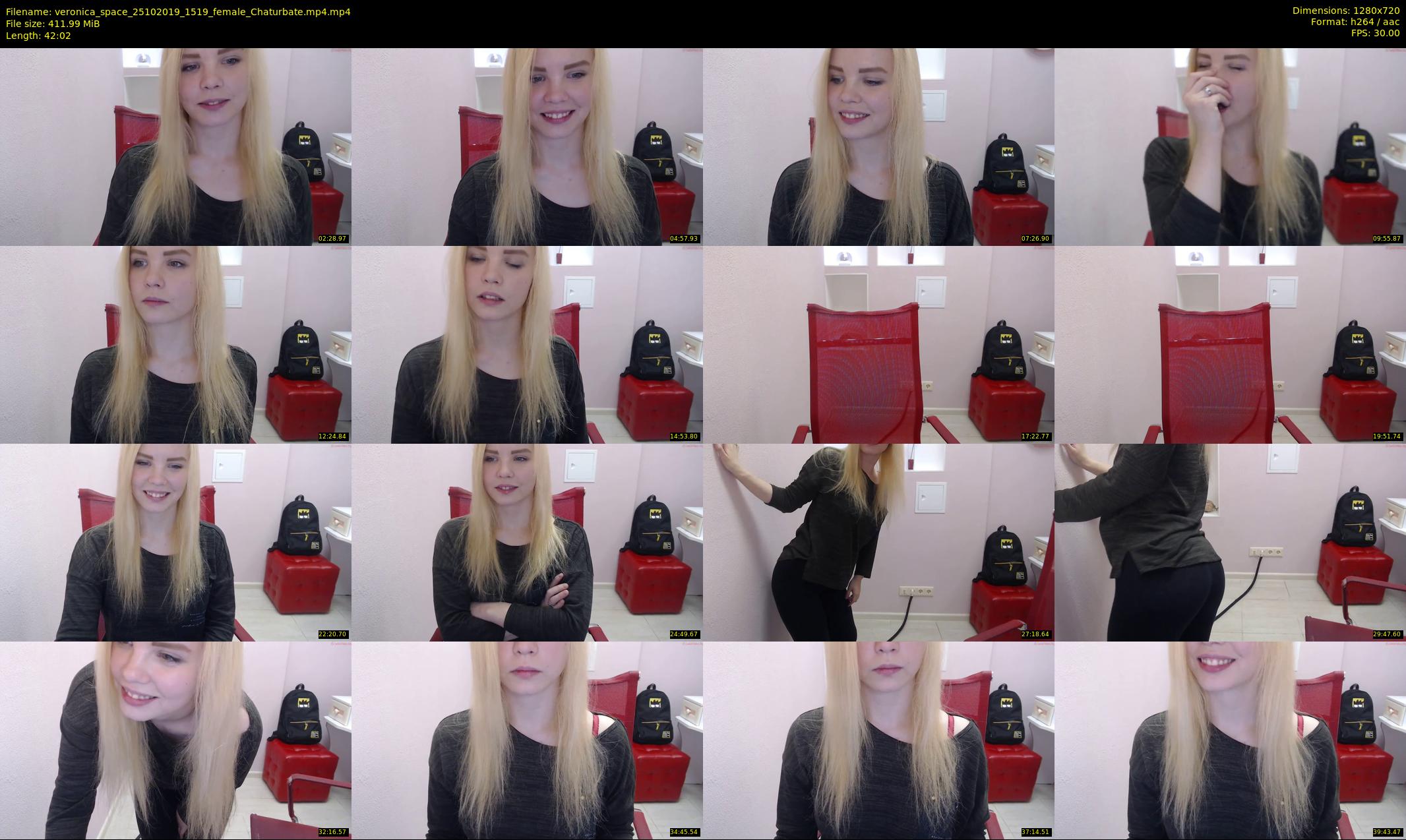 veronica_space — 43 minute Chaturbate female cam show recording, 720p, Oct 25, 2019
