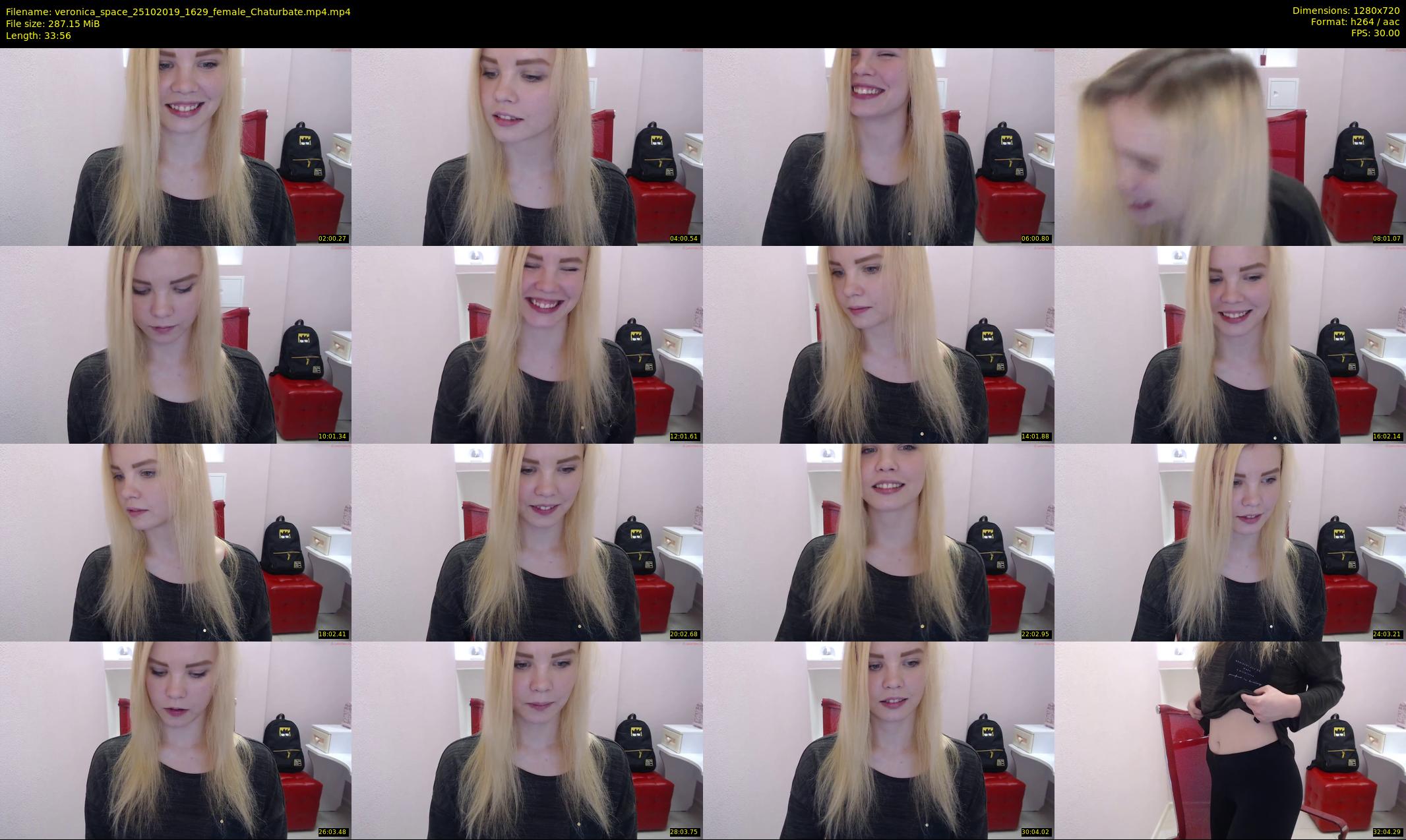 veronica_space — 34 minute Chaturbate female cam show recording, 720p, Oct 25, 2019