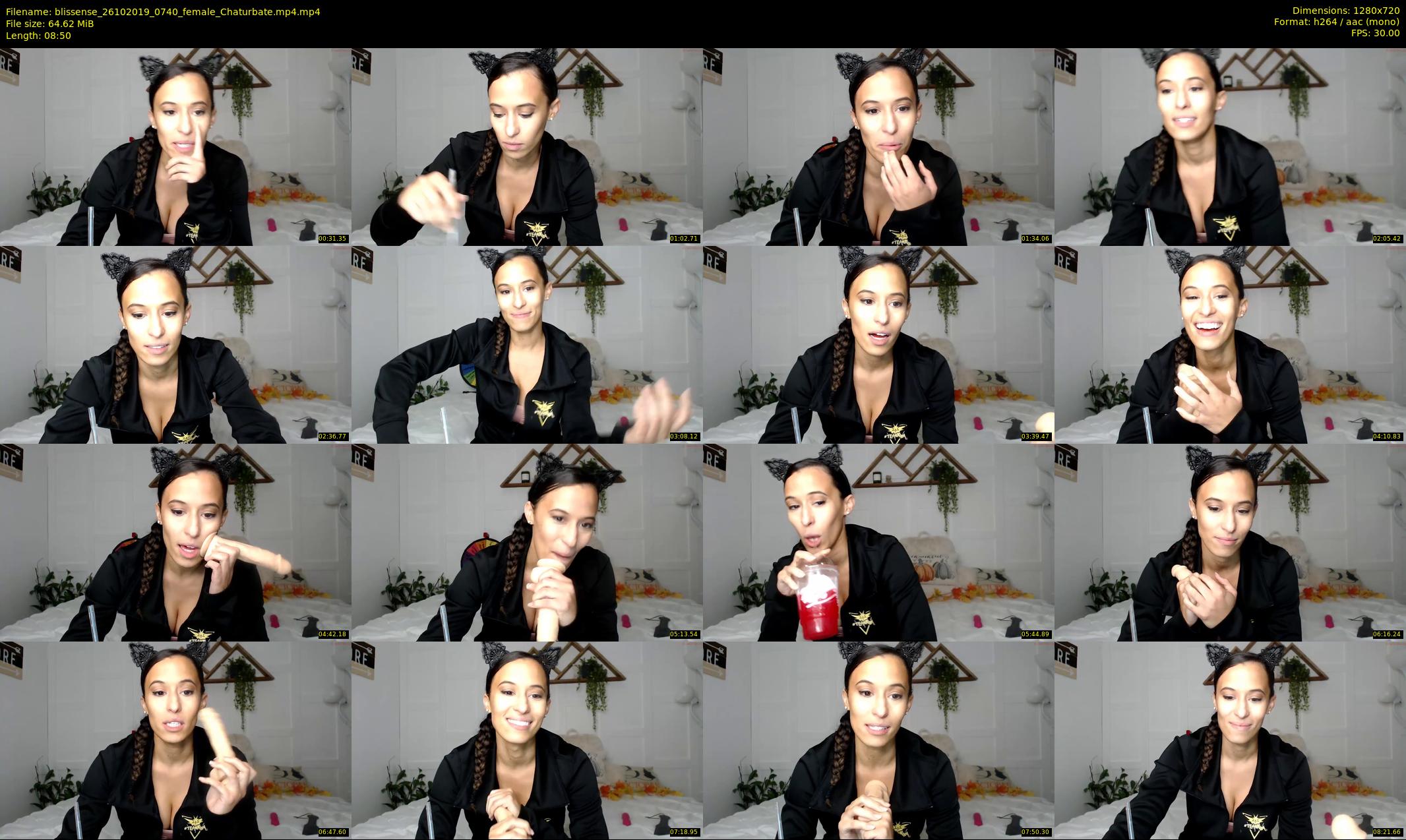 blissense — 9 minute Chaturbate female cam show recording, 720p, Oct 26, 2019