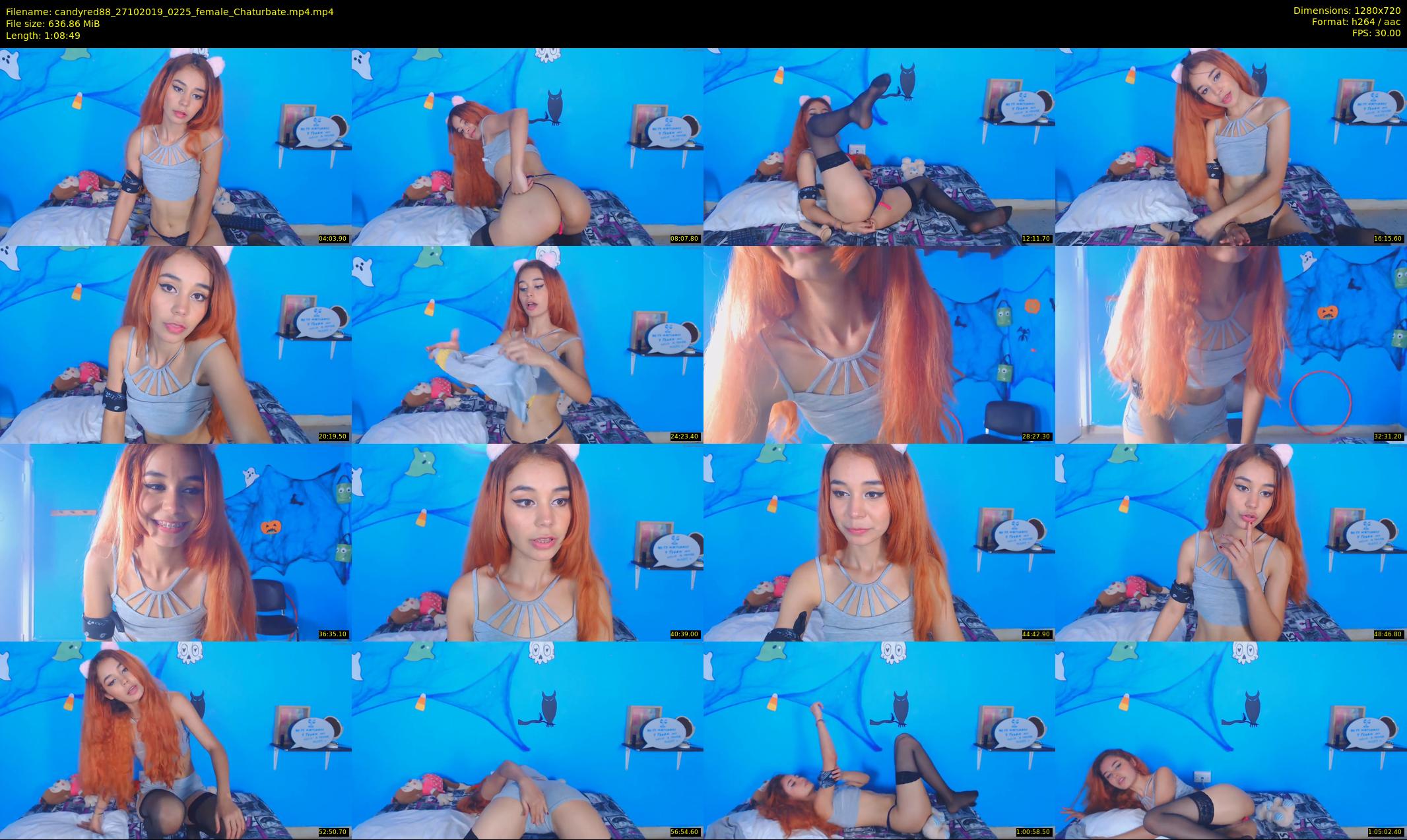 candyred88 — 69 minute Chaturbate female cam show recording, 720p, Oct 27, 2019