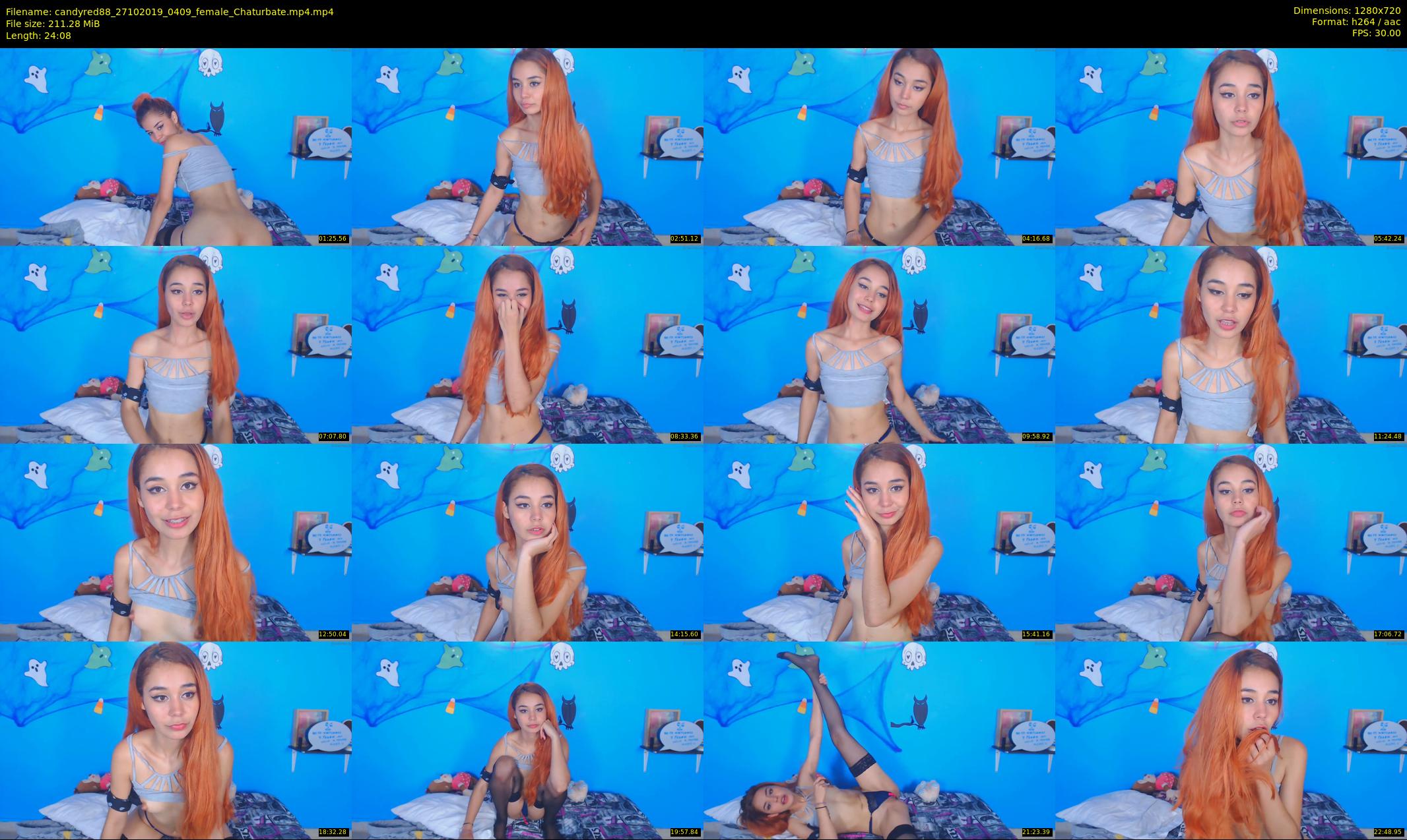 candyred88 — 25 minute Chaturbate female cam show recording, 720p, Oct 27, 2019